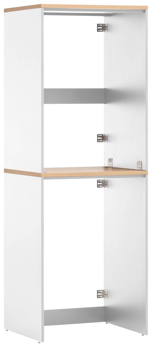 Unterschrank Solea weiß matt Eiche hell Nachbildung B/H/T: ca. 67,1x190,7x60 cm