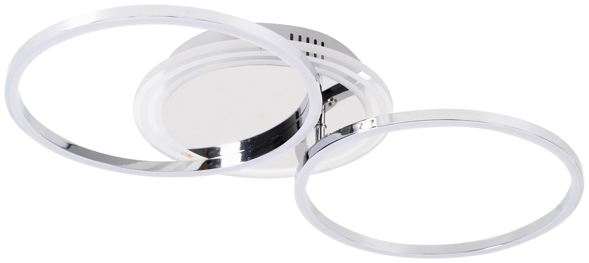 POCOline Deckenleuchte Cecilia Chrom weiß Metall Acryl H/D: ca. 9,5x40 cm