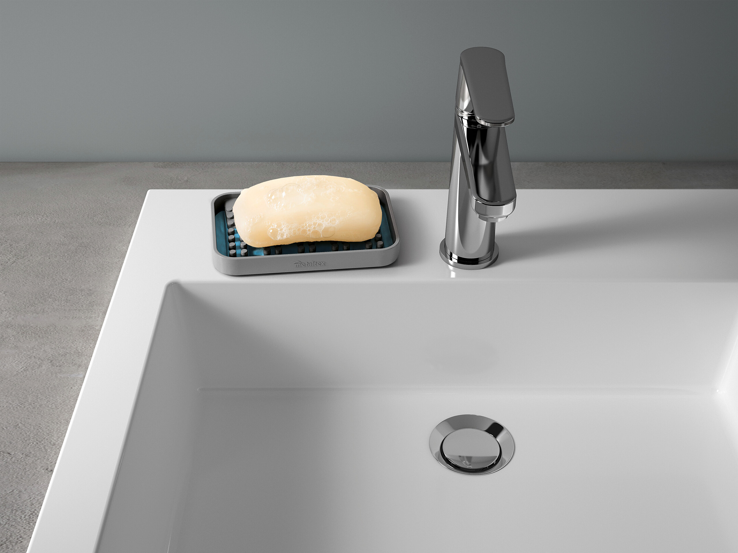 Metaltex Haushaltshelfer grau Kunststoff B/H/L: ca. 9,5x22,8x1,5 cm