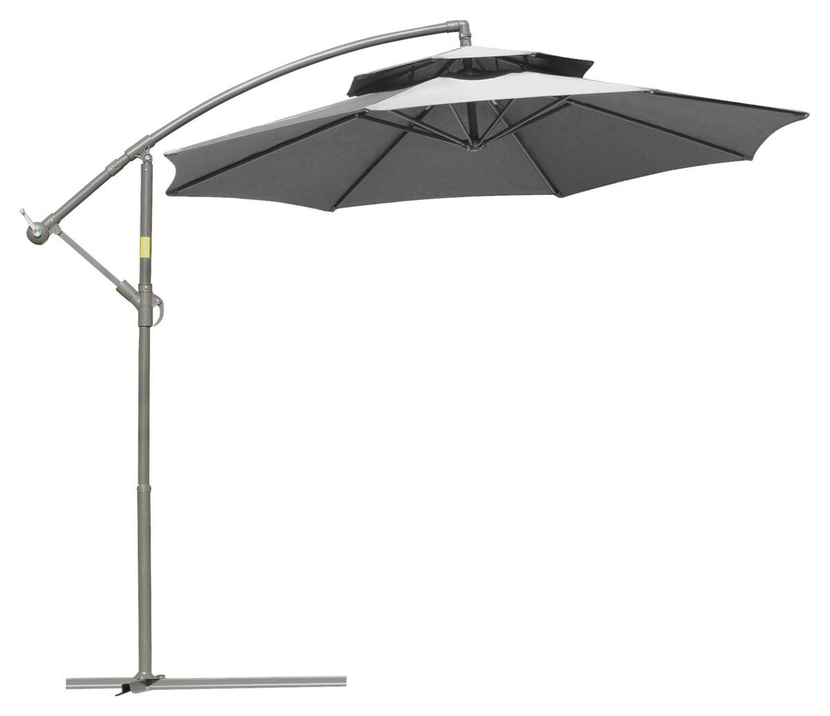 Outsunny Sonnenschirm hellgrau Polyester H/D: ca. 245x267 cm