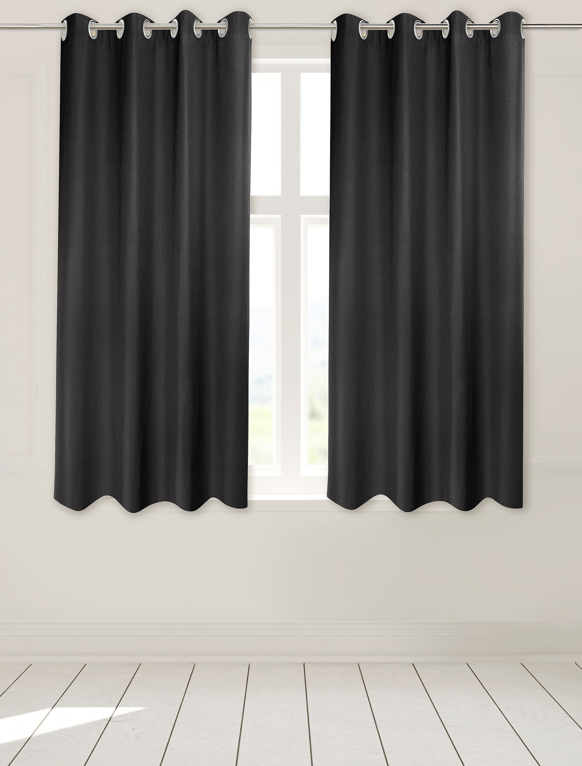 POCOline Ösenvorhang Sorrento schwarz B/L: ca. 140x175 cm