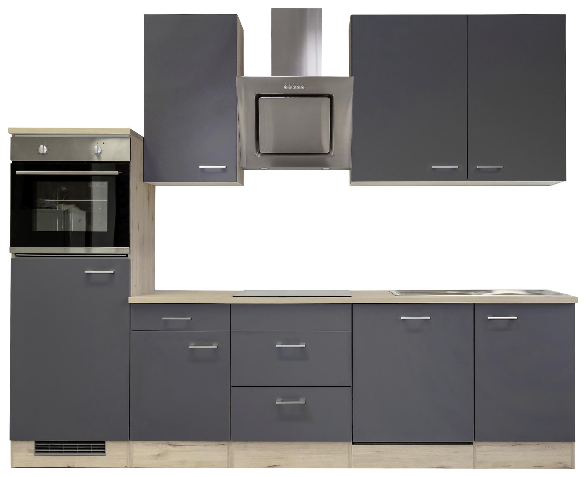 Flex-Well Küchenblock Morena Basalt matt B/H/T: ca. 280x234x60 cm