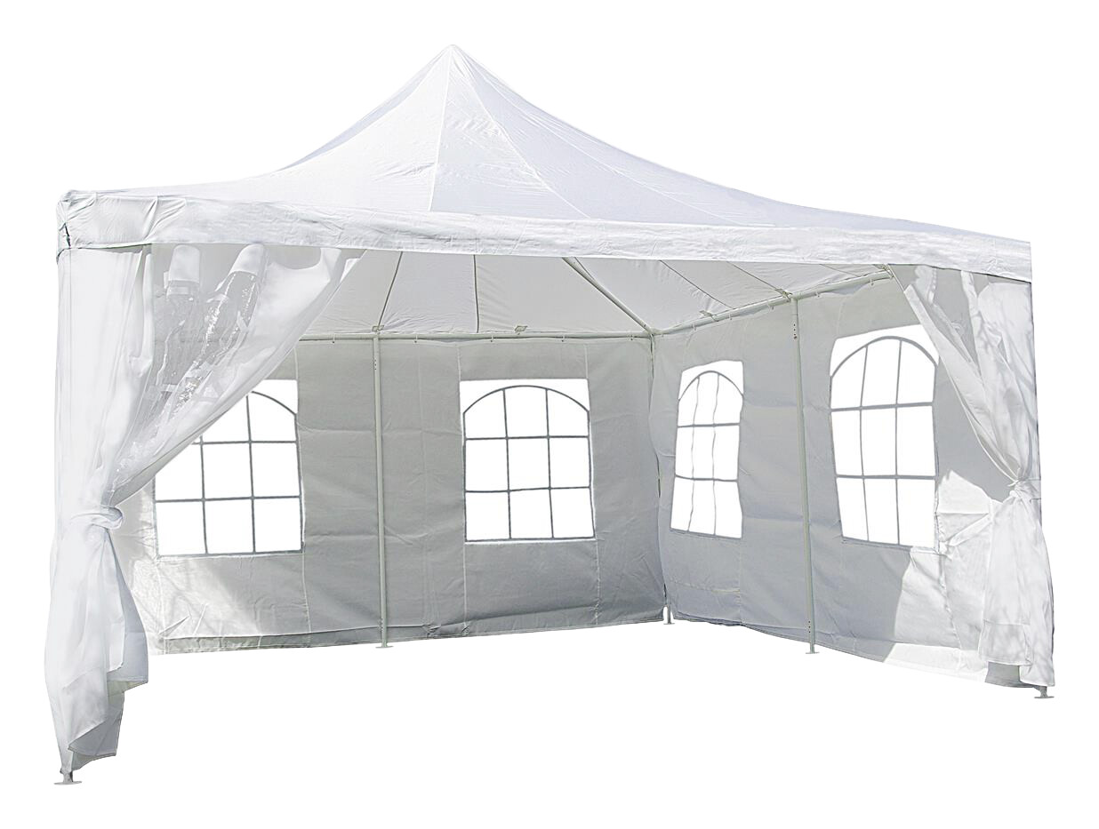 VCM Pavillon weiß Metall B/H/L: ca. 400x200x400 cm