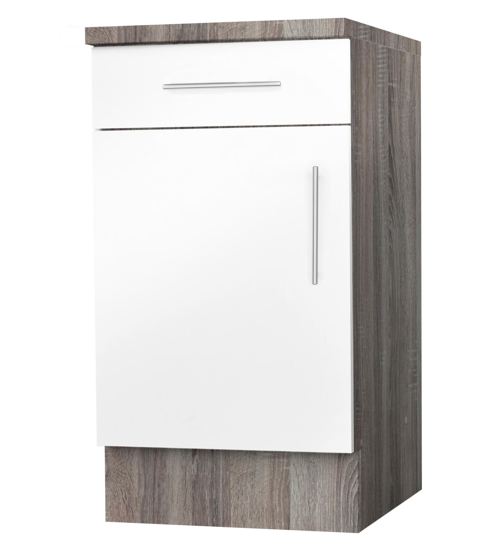 Unterschrank weiß Hochglanz B/H/T: ca. 50x82x57 cm