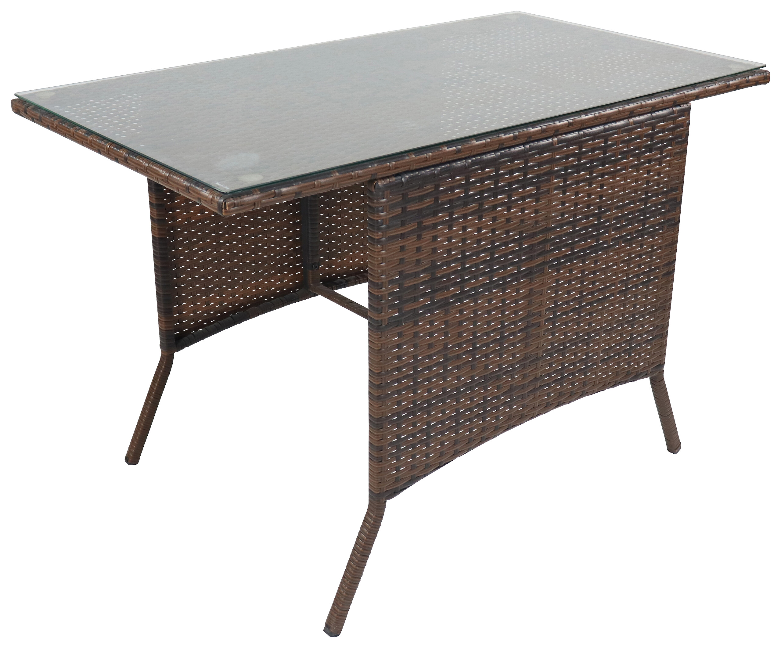 VCM Gartentisch Raloso braun Glas B/H/L: ca. 114x74x64 cm