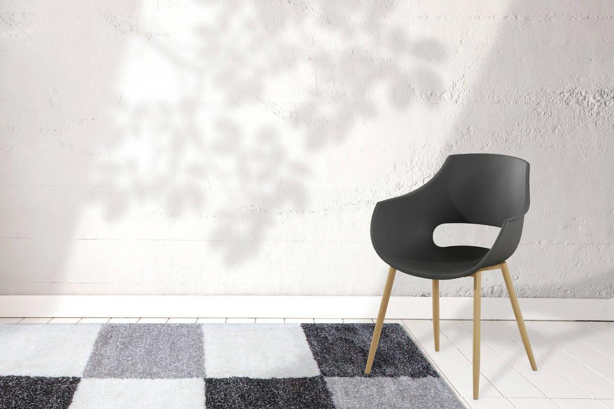 Stuhl Alice 100 2er schwarz Kunststoff B/H/T: ca. 59x85x58 cm