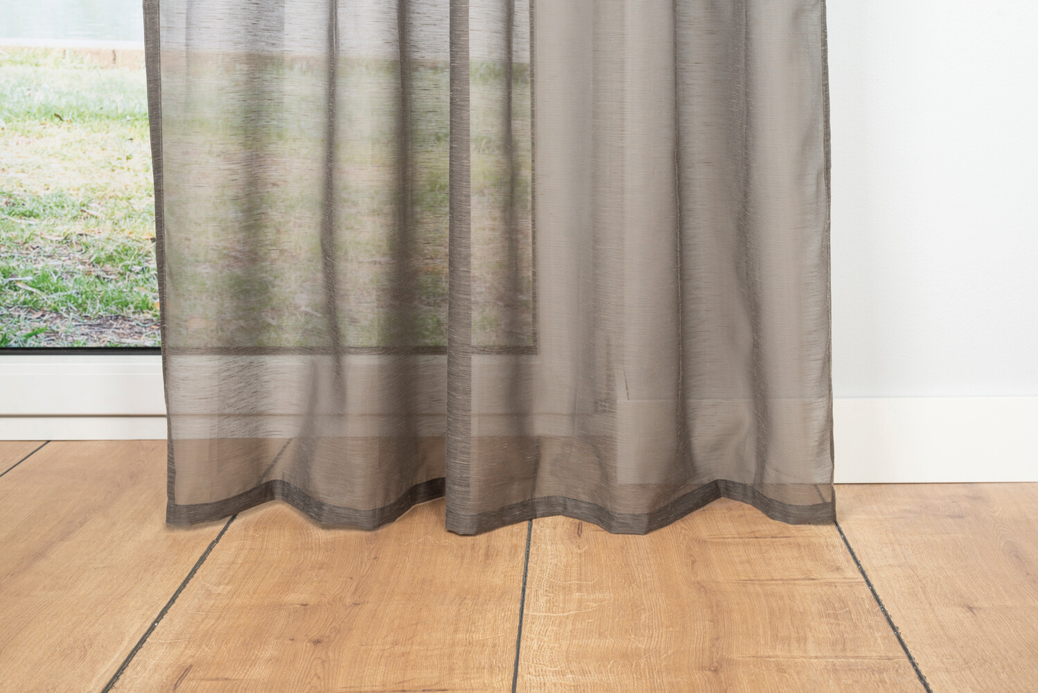 Ösenvorhang SOFT taupe B/L: ca. 135x300 cm