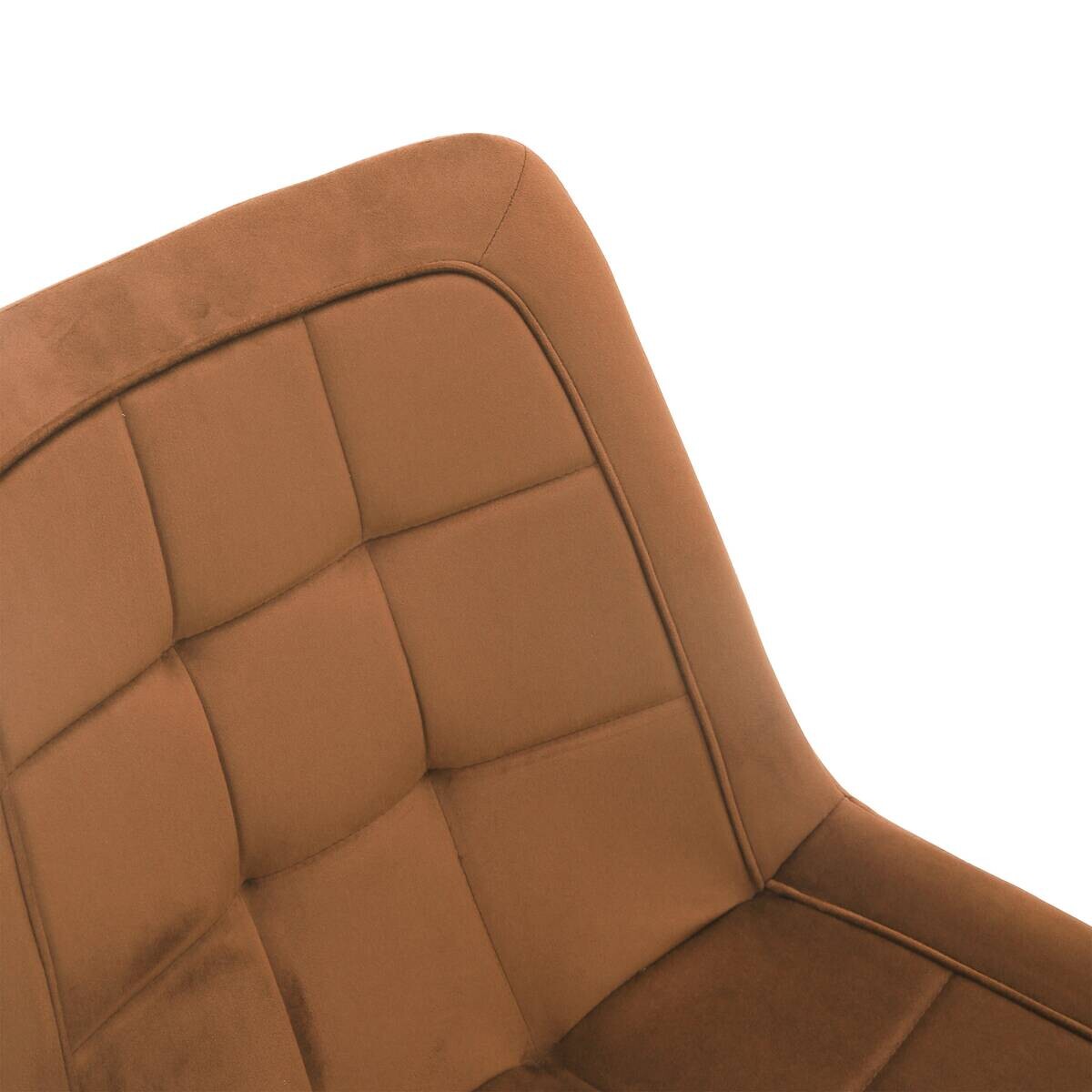 Stuhl KIRA braun Samtoptik B/H/T: ca. 59,5x82,5x49 cm