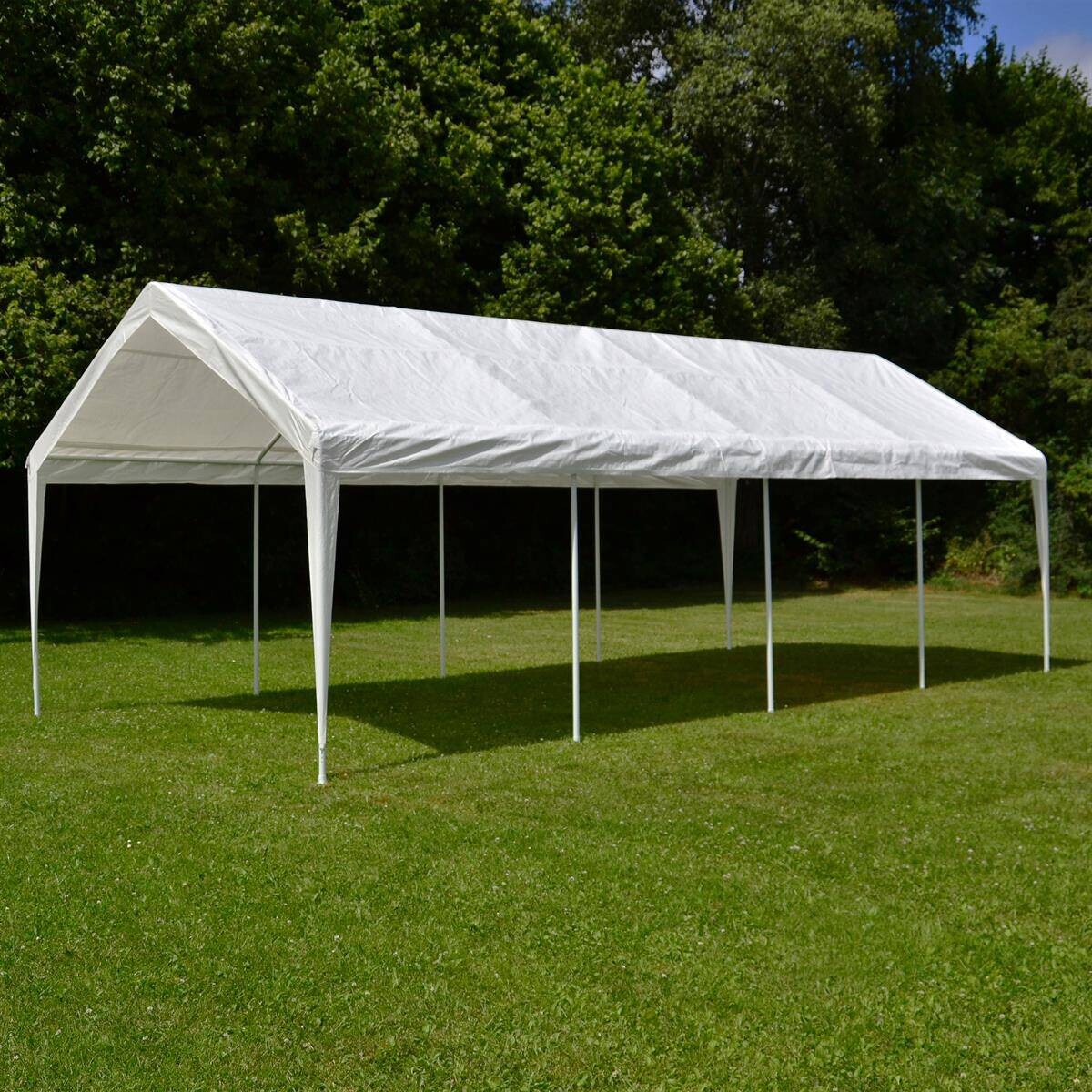 VCM Pavillon weiß Metall B/H/L: ca. 400x200x800 cm