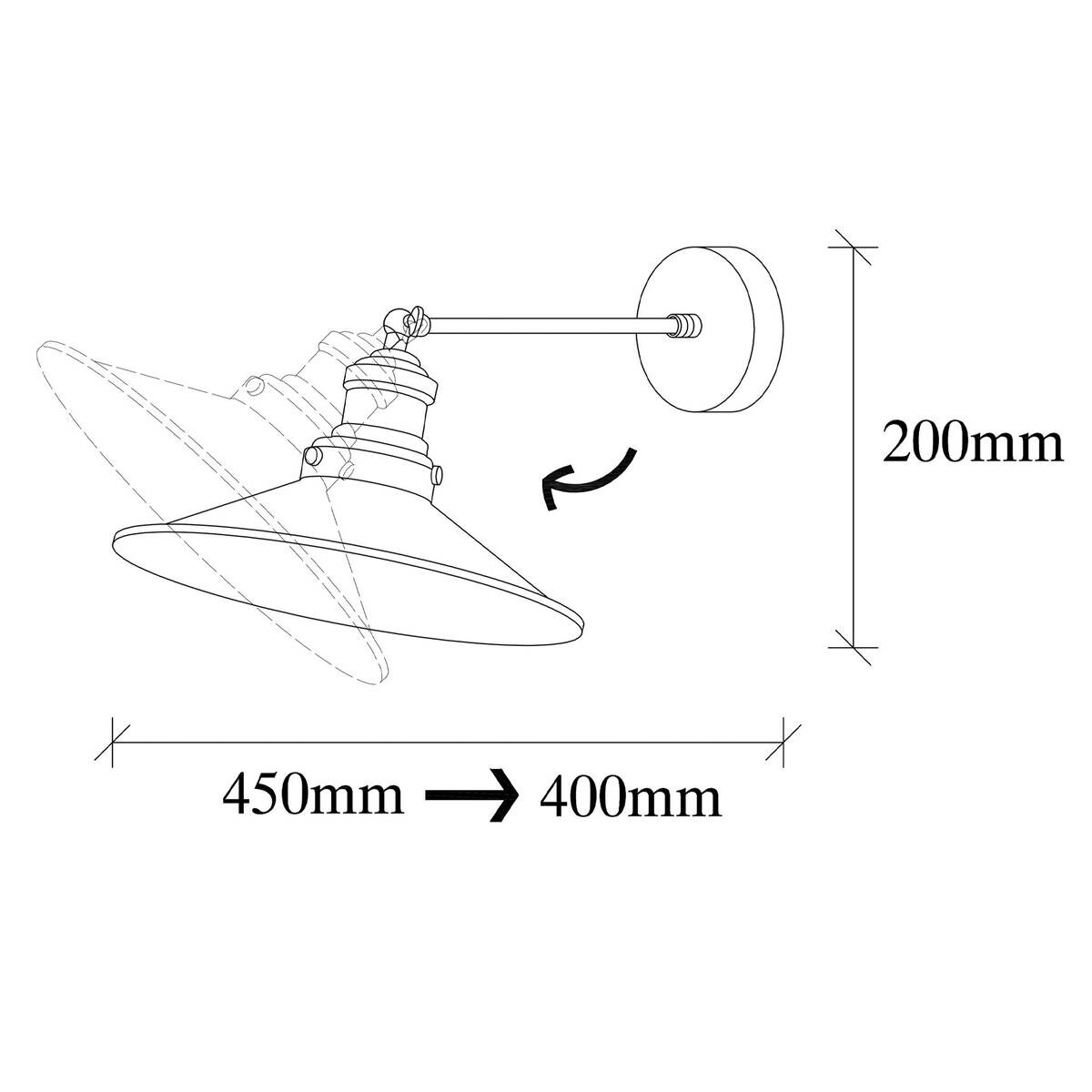 Opviq Wandleuchte Saglam gold schwarz Eisen B/H/T/L/D: ca. 40x20x40x25x25 cm E27 1 Brennstellen