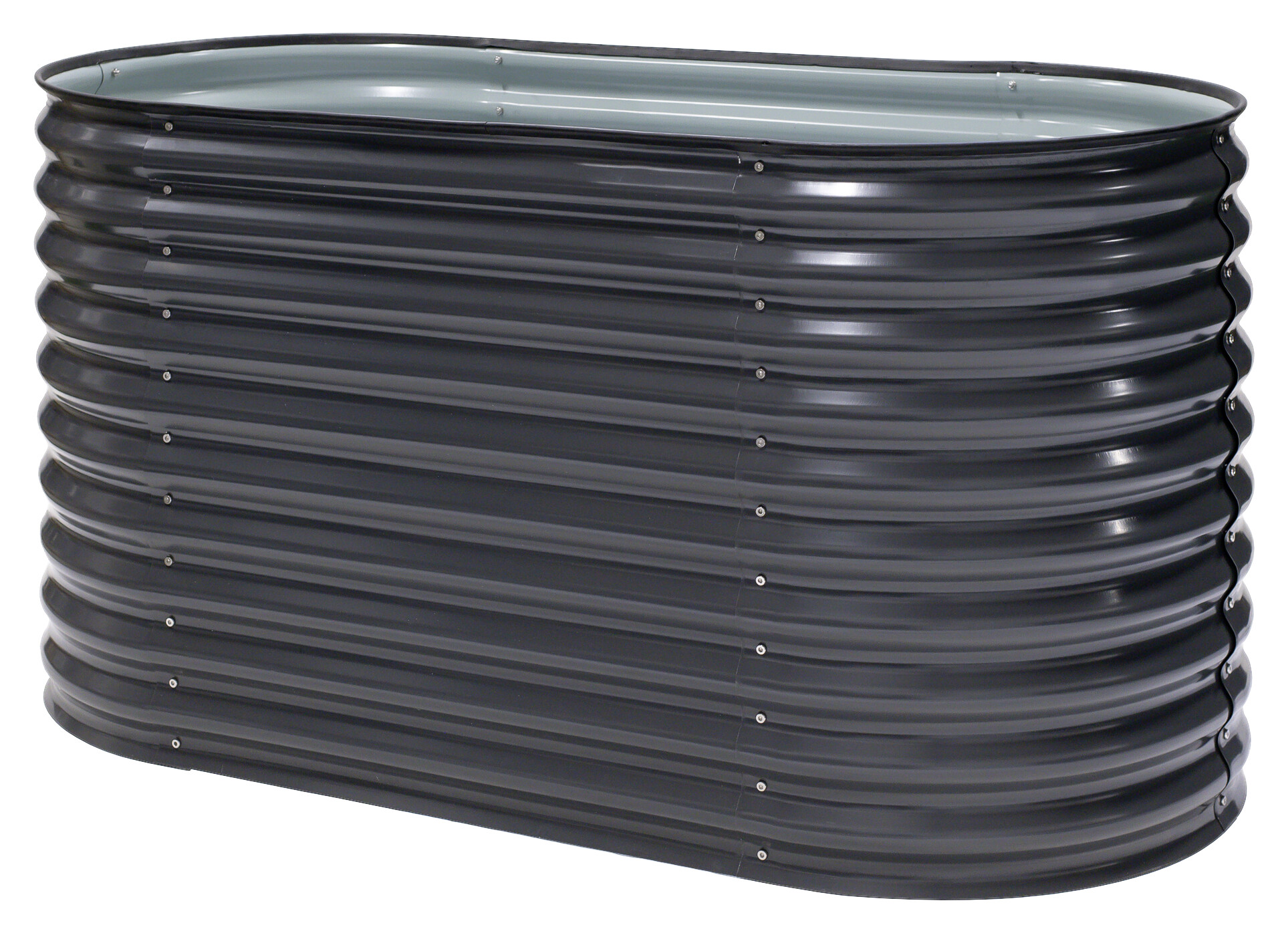 Westmann Hochbeet Oval anthrazit Metall B/H/L: ca. 80x82x160 cm