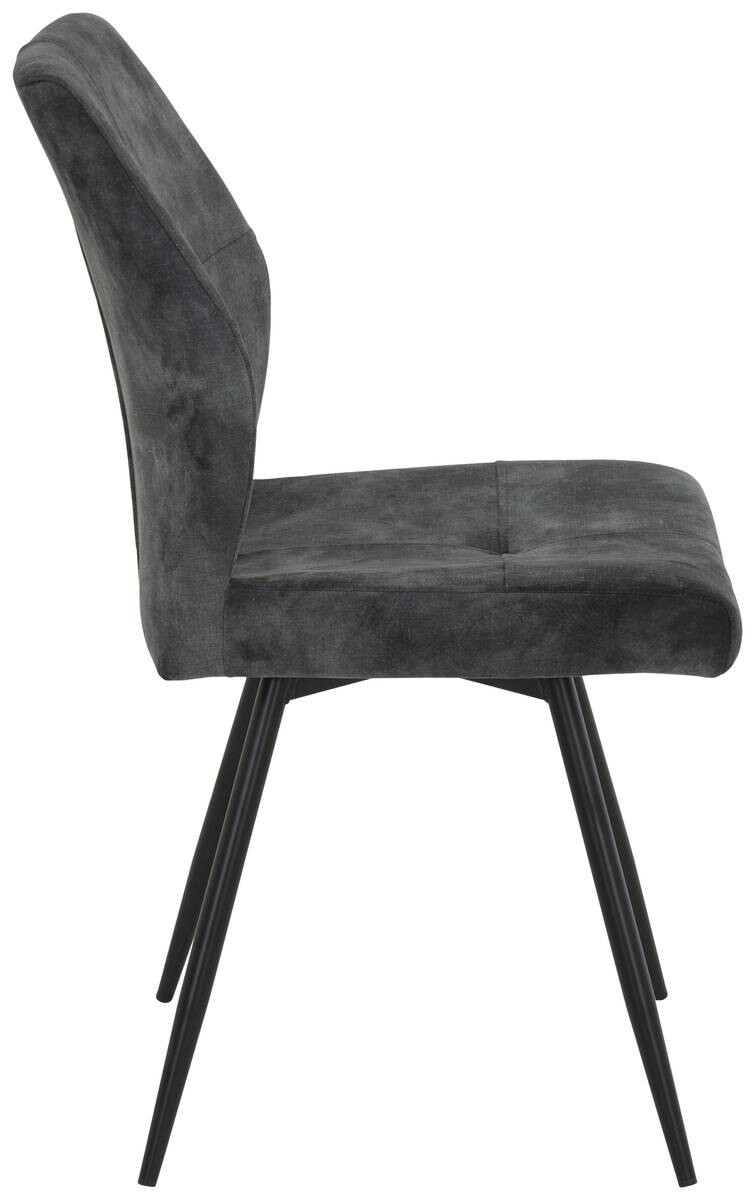 Stuhl Ally anthrazit Microfaser B/H/T: ca. 46x89x60 cm