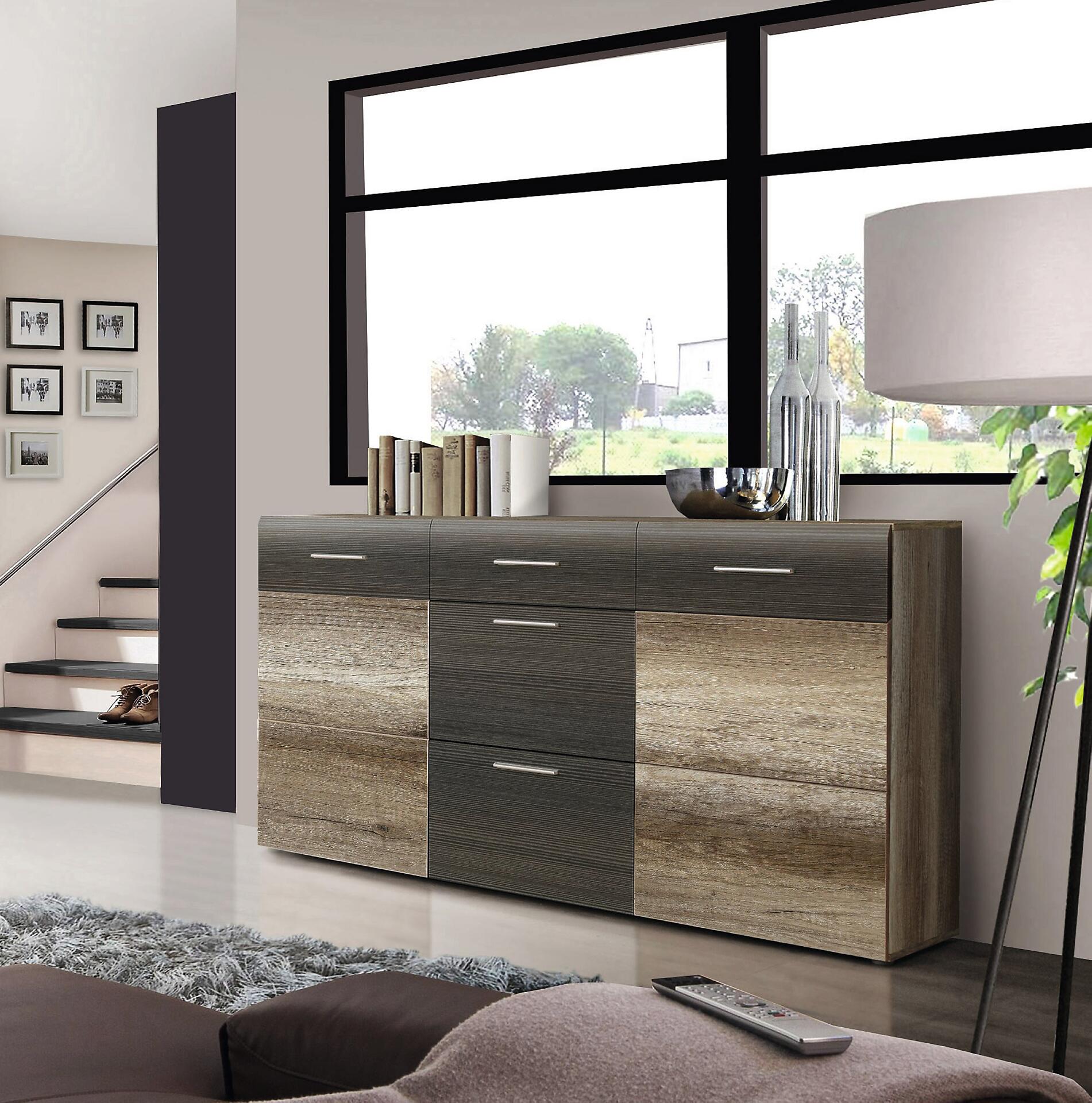 Sideboard  Eiche Antik Nachbildung Touchwood Nachbildung B/H/T: ca. 180x101x41 cm