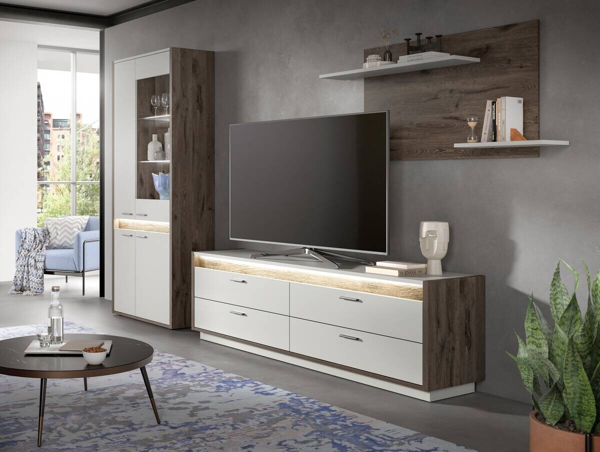 Wandboard Falcona Nox Oak Nachbildung hellgrau B/H/T: ca. 64x135x22 cm