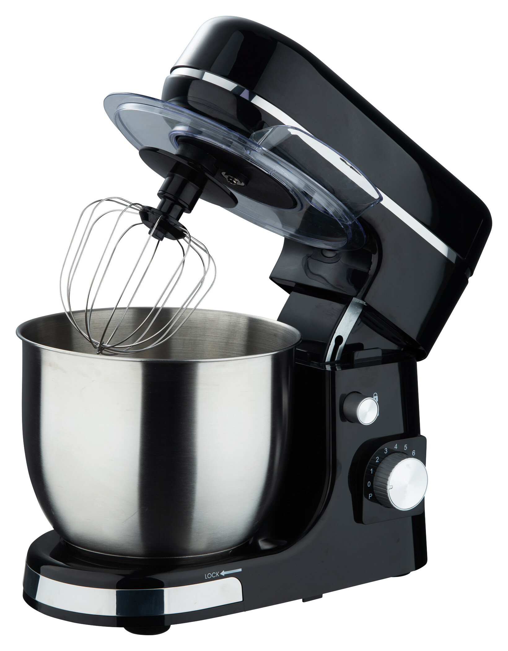 SWISS HOME Küchenmaschine schwarz silber Edelstahl B/H/L: ca. 23x33,5x38 cm