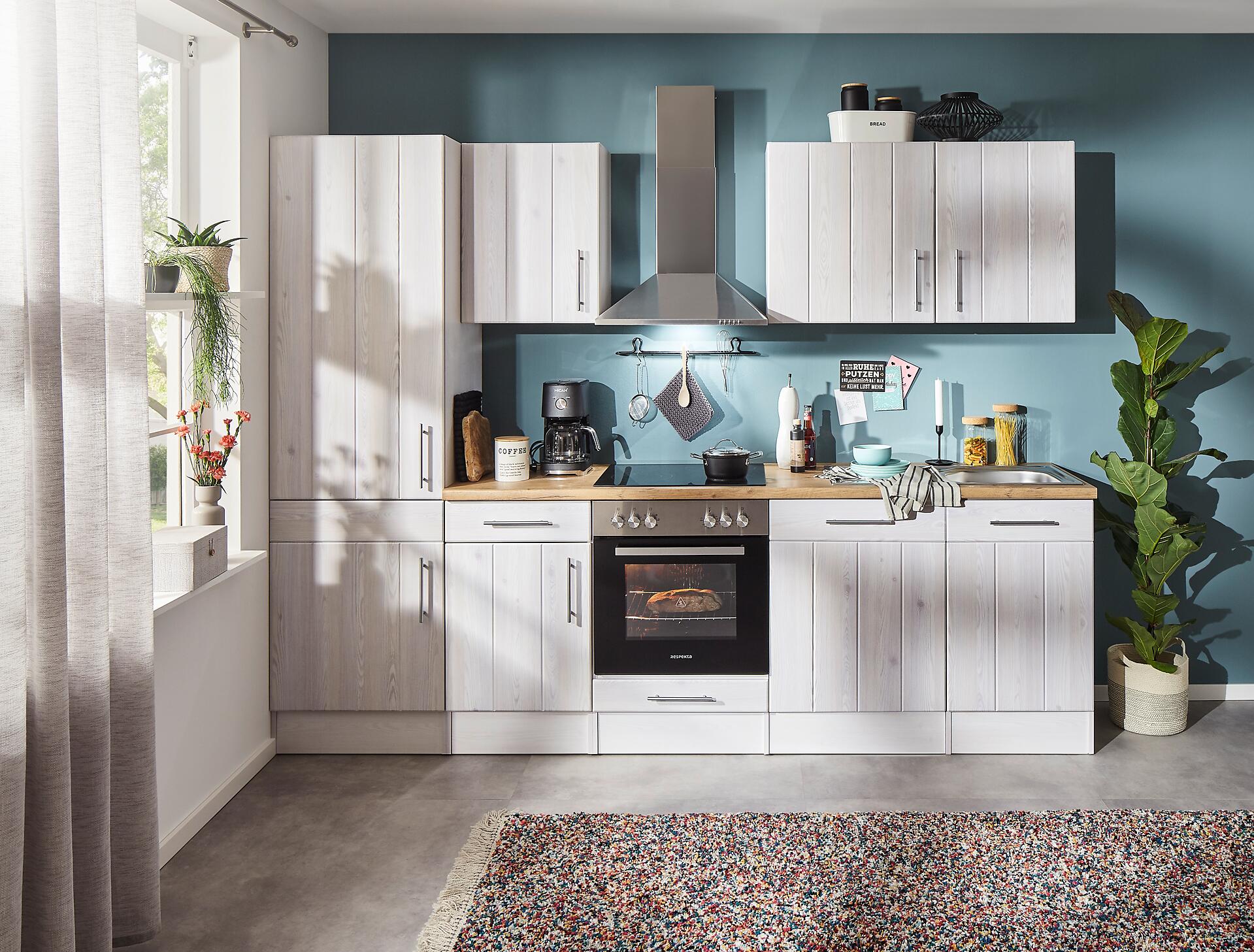 Respekta Küchenblock Premium weiß matt B/H/T: ca. 280x211x60 cm