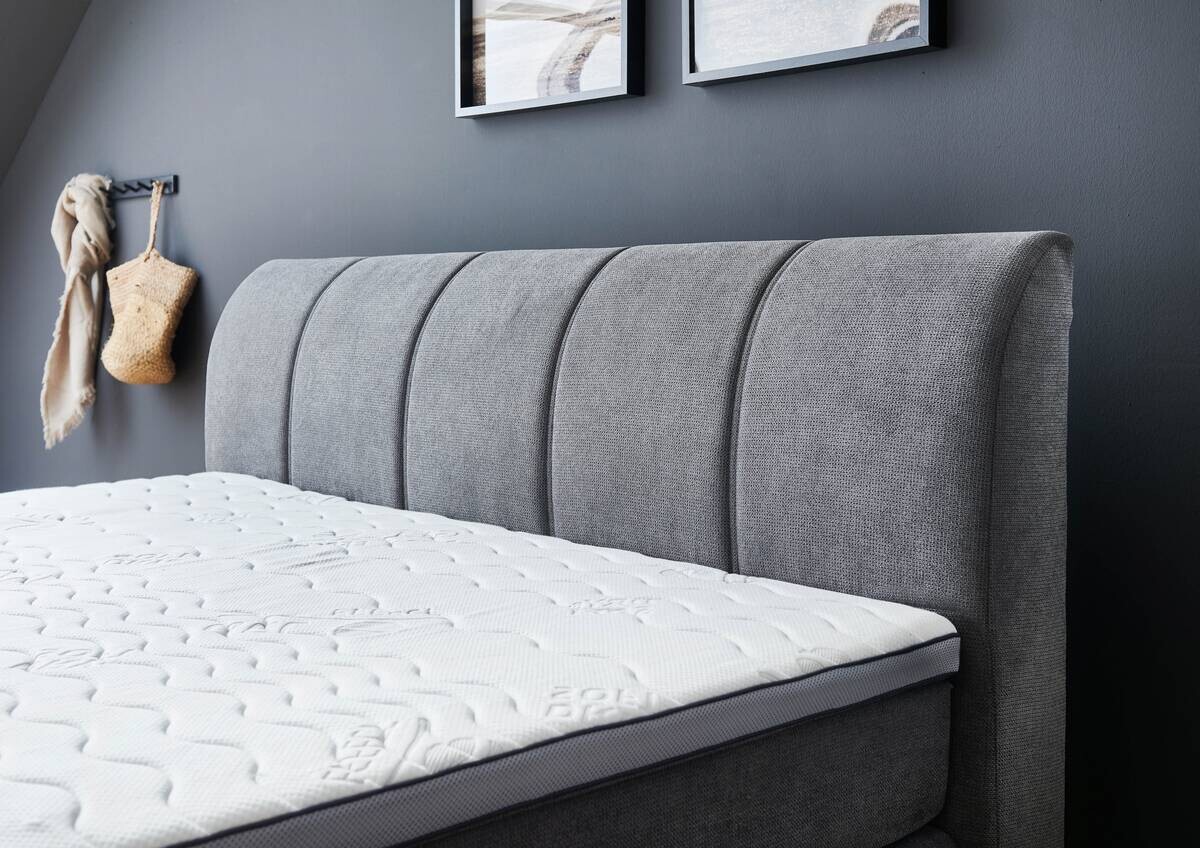 Boxspringbett Malin grau Liegefläche B/L: ca. 180x200 cm