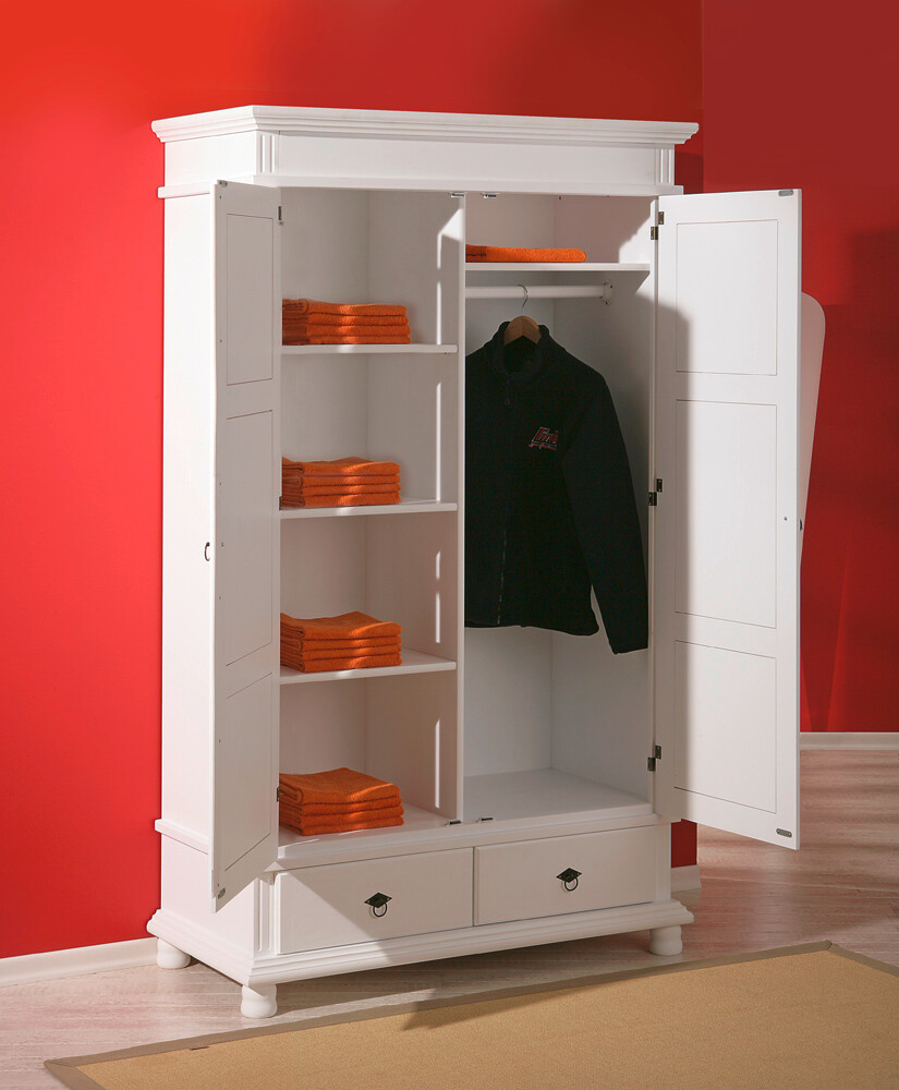Kleiderschrank Danz weiß B/H/T: ca. 116x199x57 cm