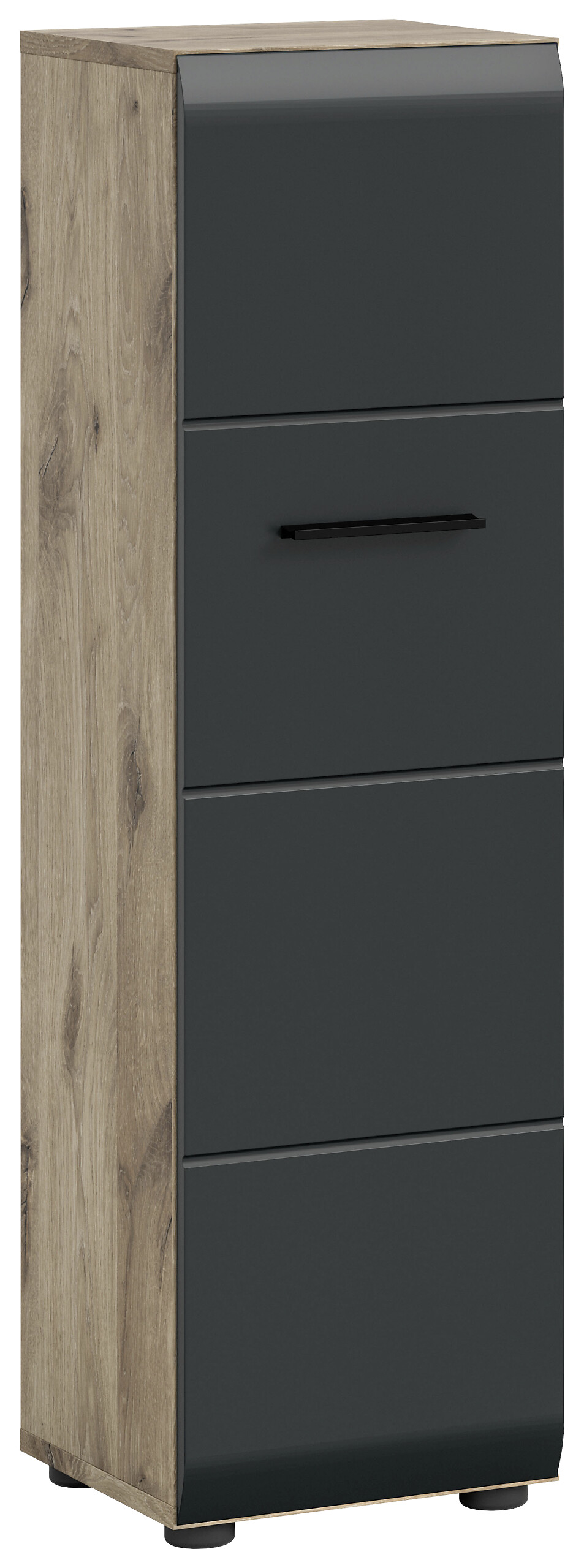 Stauraumelement Ice Nox Oak Nachbildung schwarz matt B/H/T: ca. 30x106x30 cm