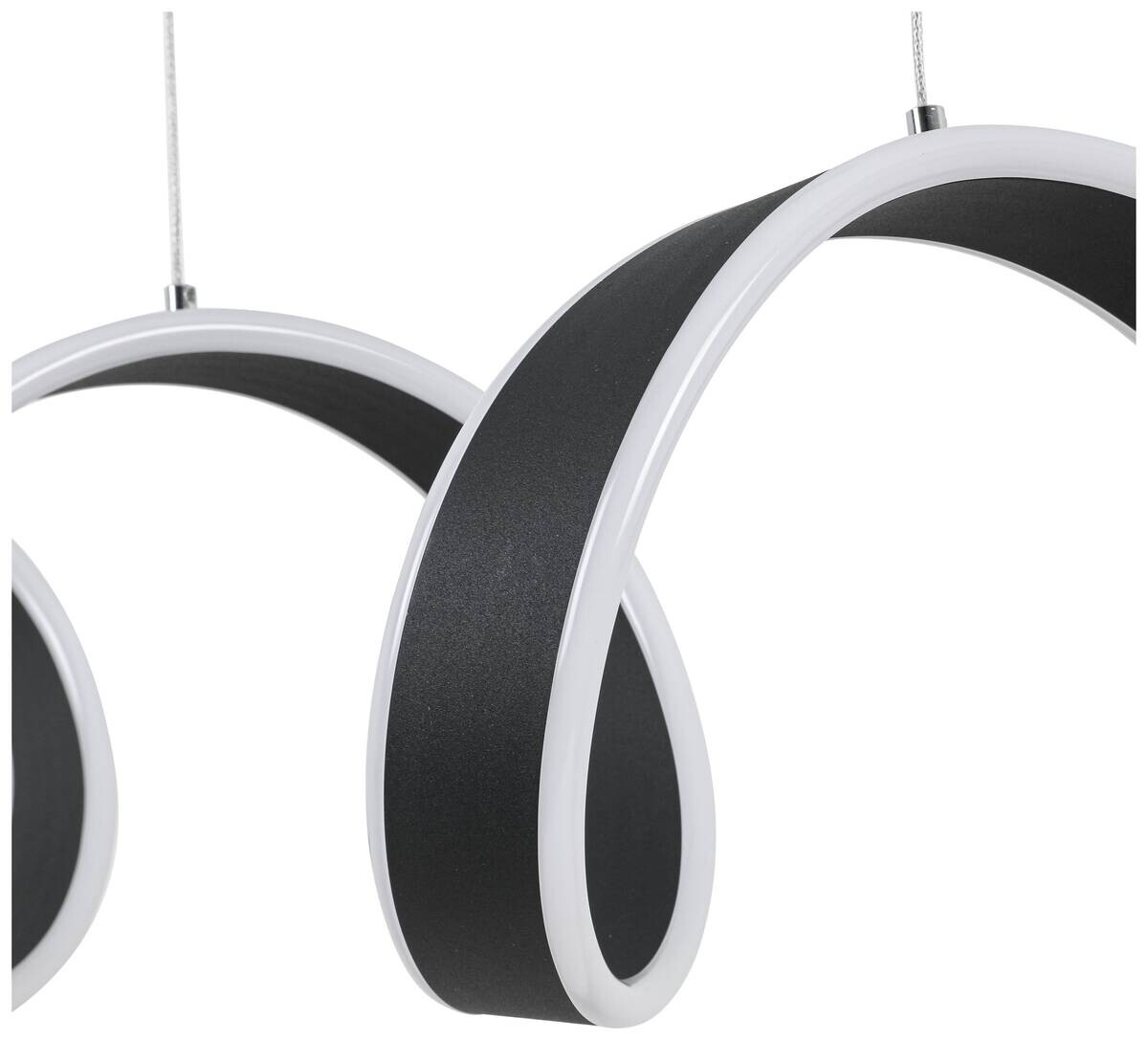 Nolo LED-Pendelleuchte Gabriella schwarz Metall Kunststoff B/H/L: ca. 18x120x92 cm