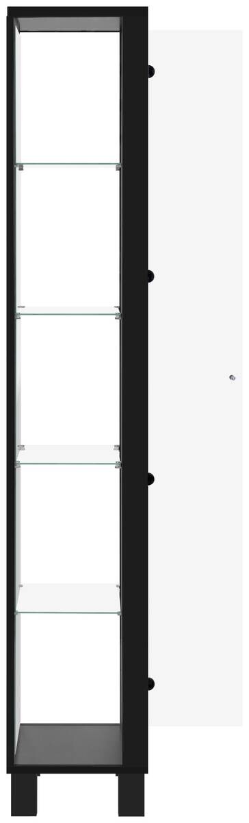 Vitrine Albi schwarz B/H/T: ca. 33x189x33 cm