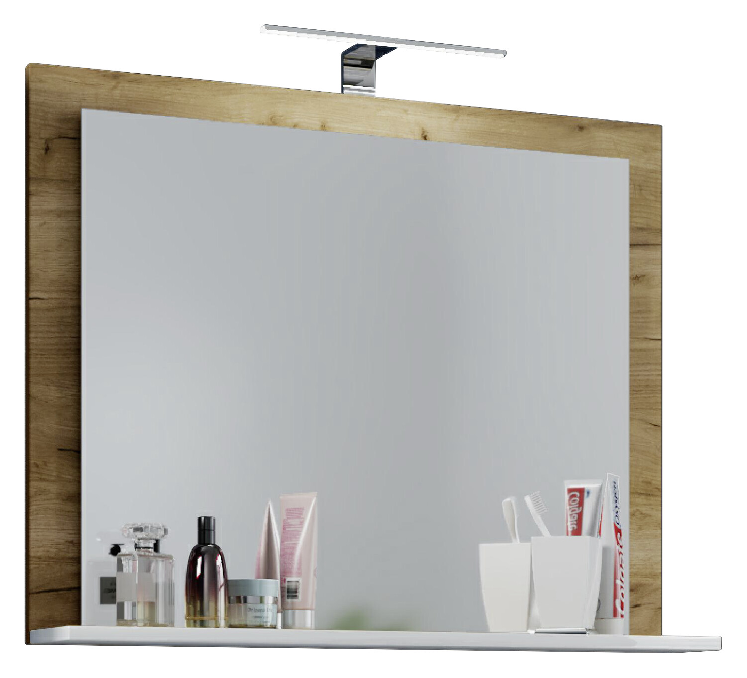 VCM Möbel Wandspiegel Lendas Eiche Honig B/H/T: ca. 60x65x17 cm