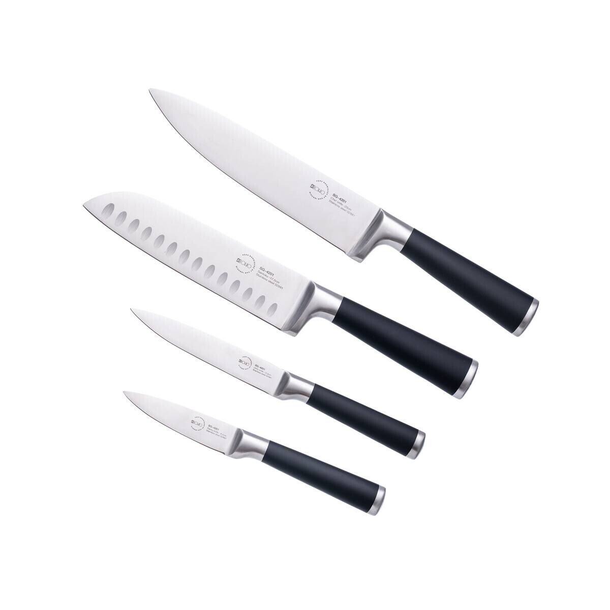 SAN IGNACIO Messerset EL BOHIO schwarz Edelstahl 4 tlg.