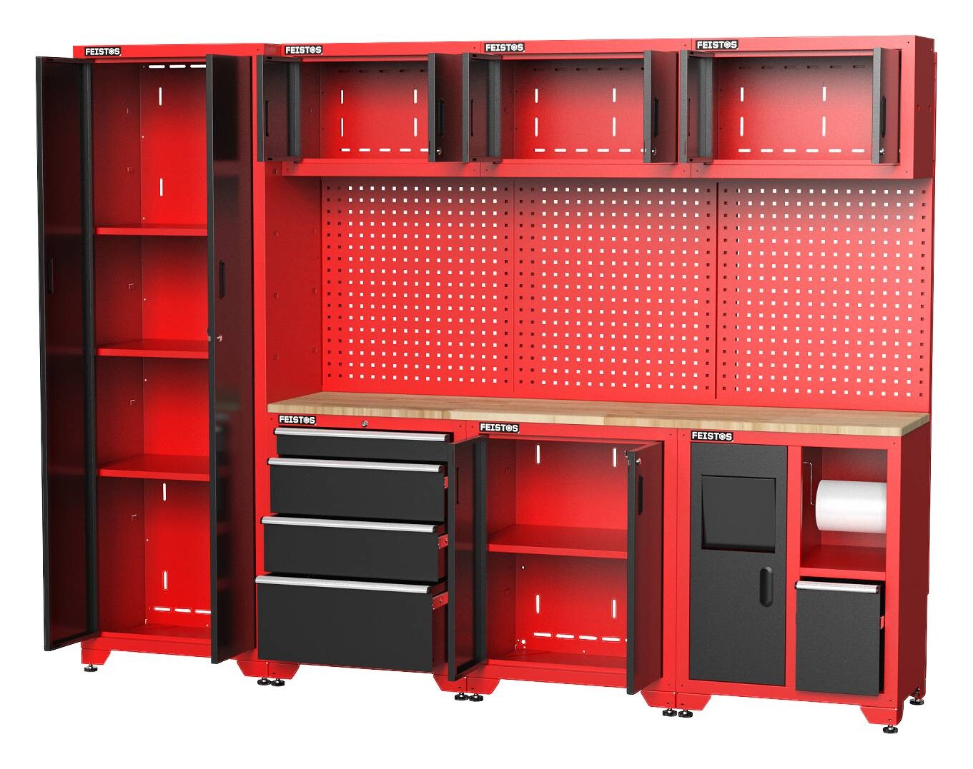 Werkstatteinrichtung Juno 3 rot B/H/T: ca. 264x198x46 cm