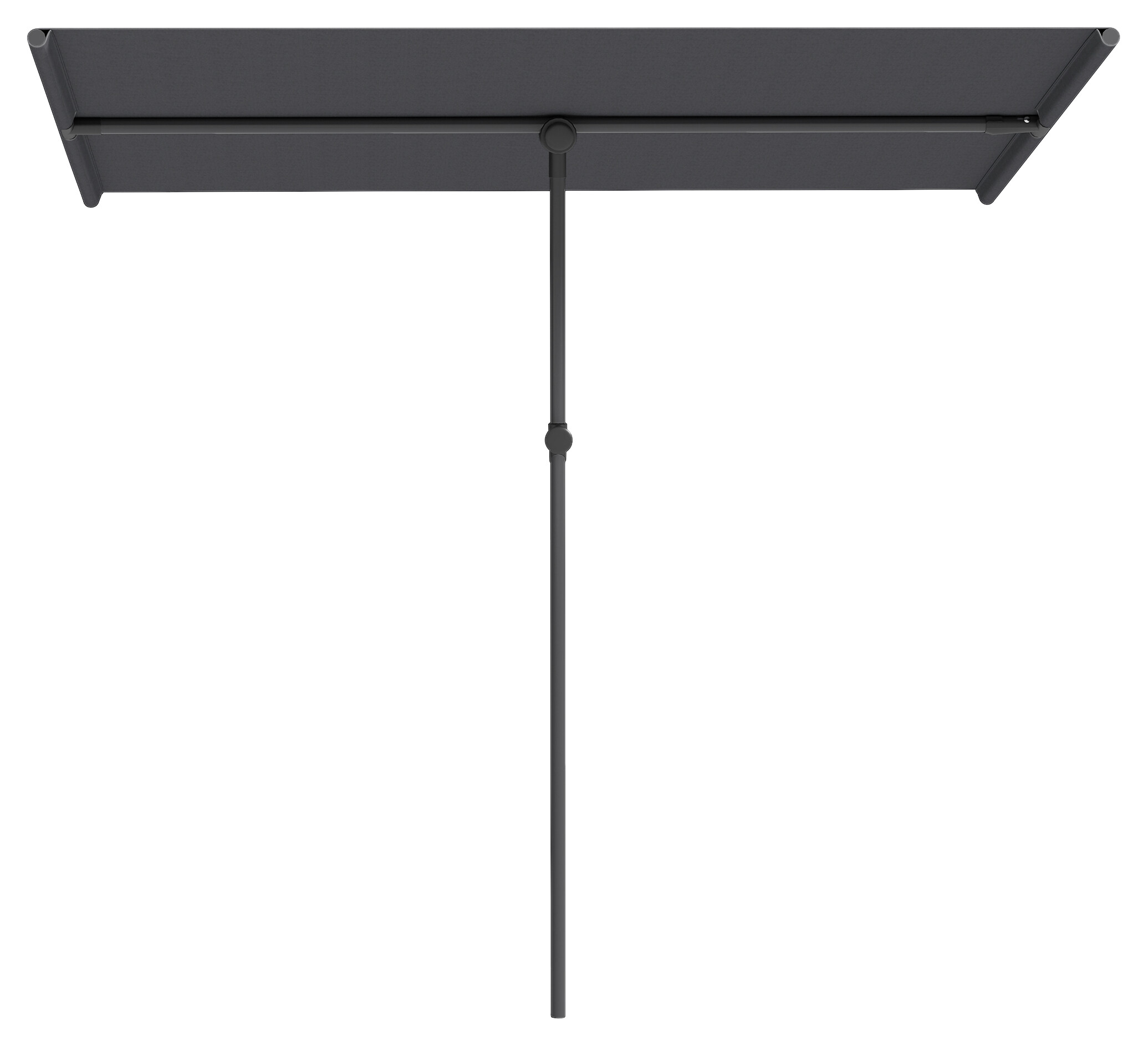 Outsunny Sonnenschirm dunkelgrau Polyester B/H/L: ca. 150x215x205 cm