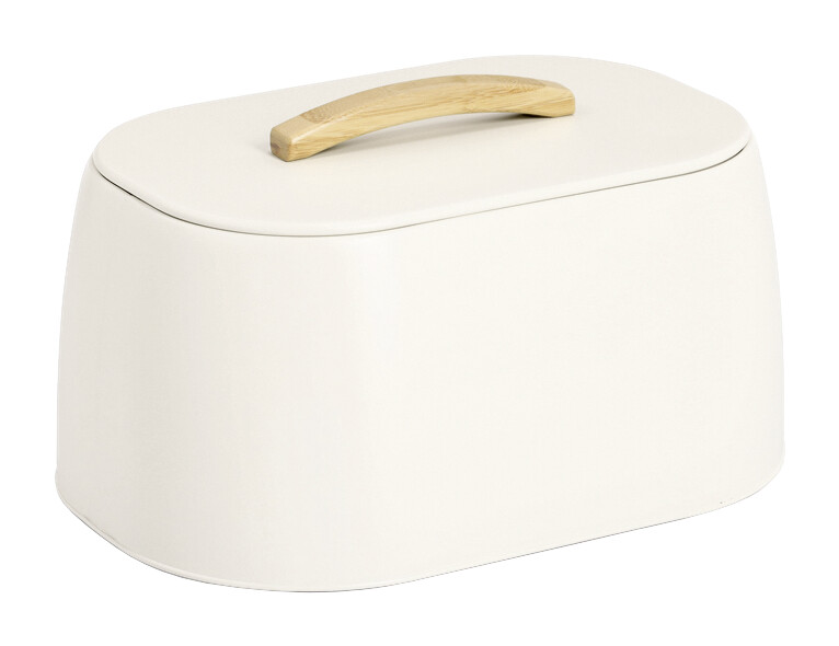 Zeller Brotkasten creme Metall B/H/L: ca. 23,5x18,3x33,5 cm