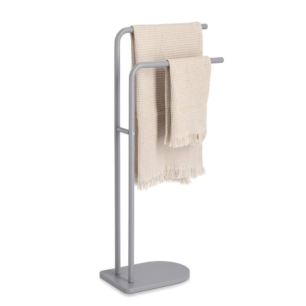 Zeller Handtuchhalter grau Metall B/H/L: ca. 20,5x86x41 cm