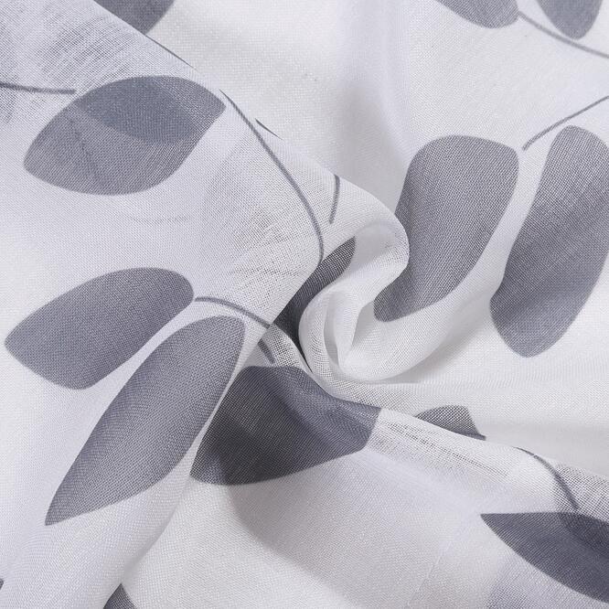 POCOline Scheibengardine Blättchen grau B/L: ca. 150x50 cm