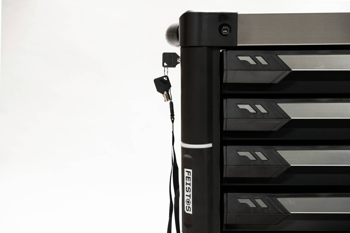 Werkstattwagen Mento schwarz B/H/L: ca. 73x98x48 cm