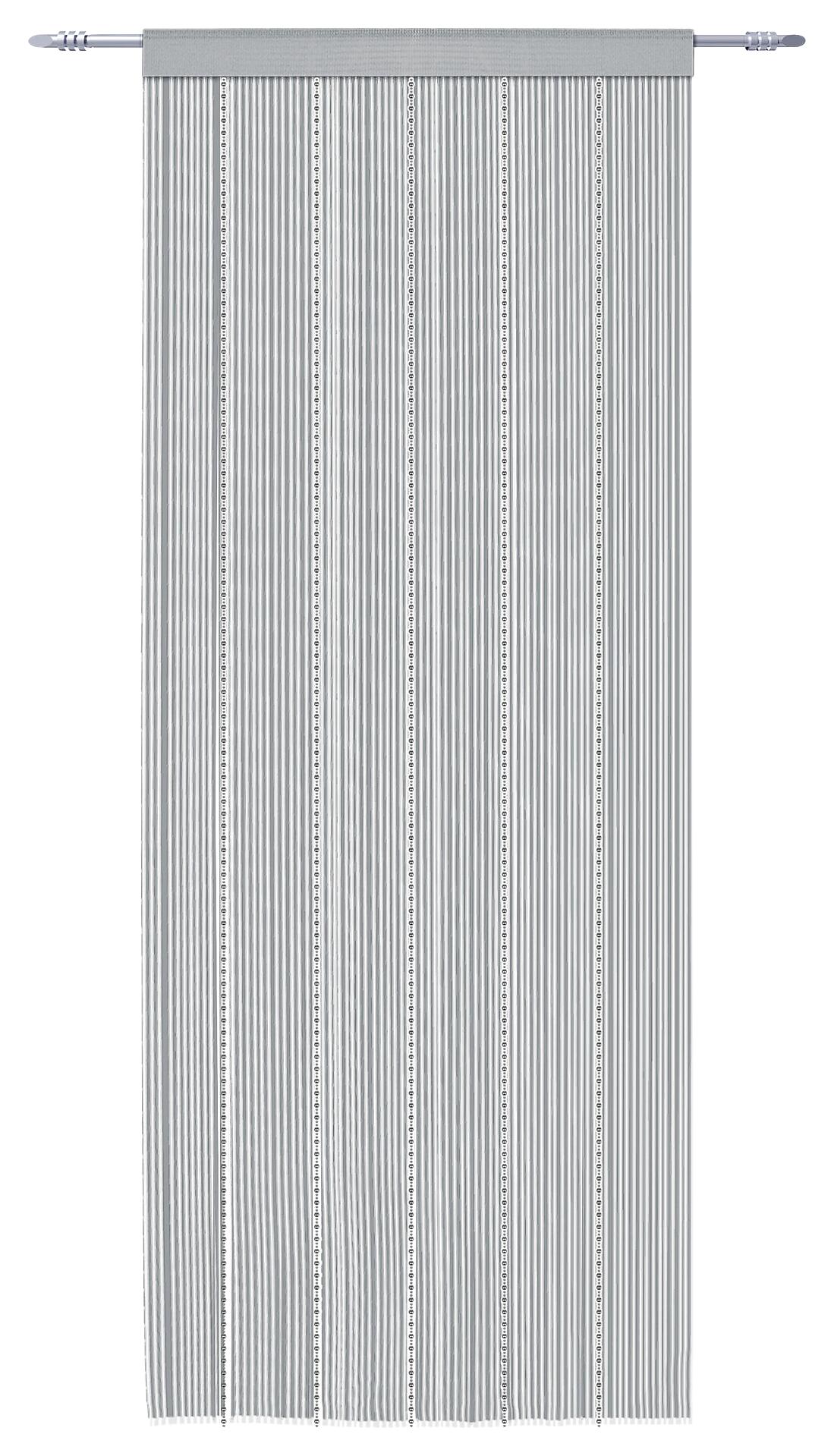 Fadenvorhang Perle silber B/L: ca. 90x245 cm