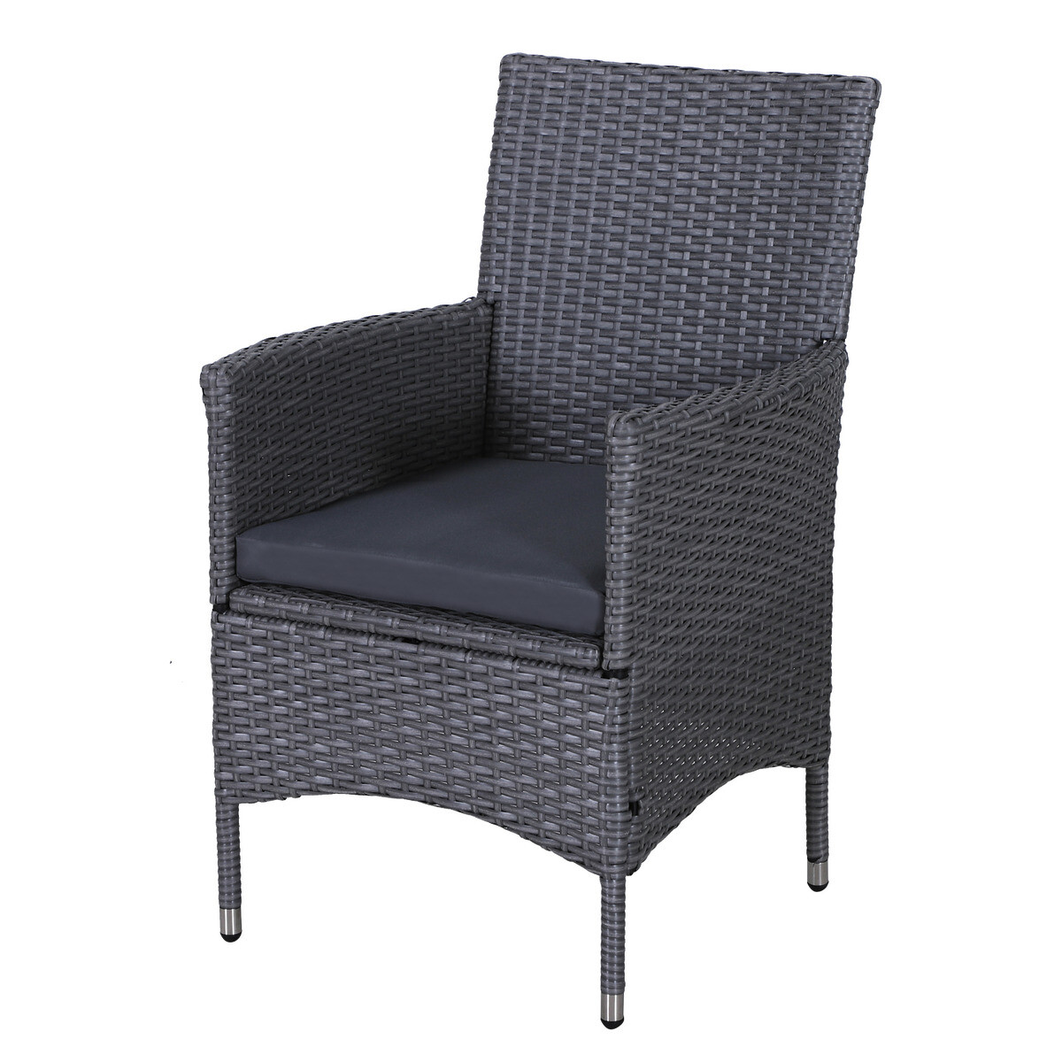 Outsunny Balkonset grau Stahl