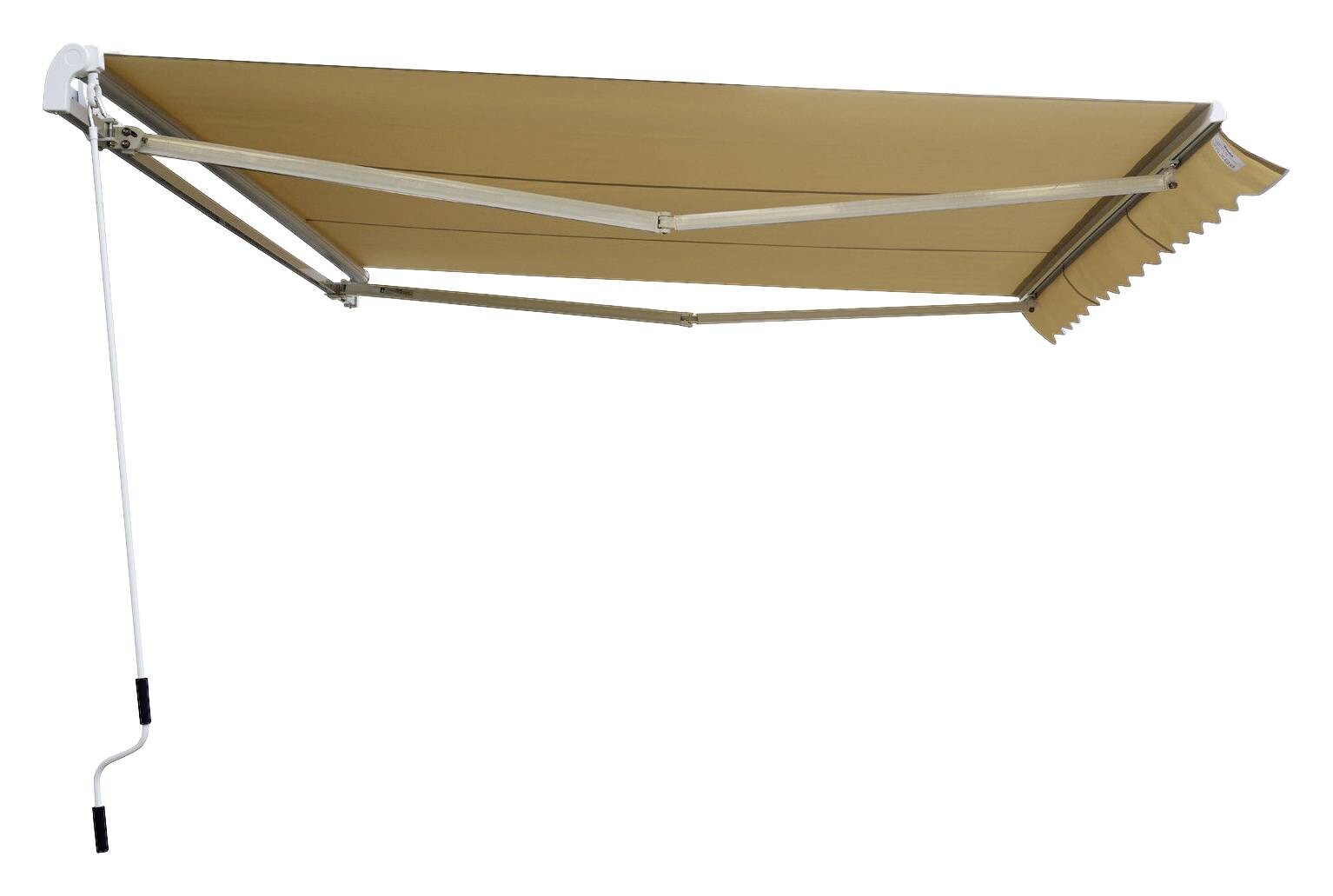 Outsunny Alu-Gelenkarmmarkise creme B/H/L: ca. 450x0,3x300 cm