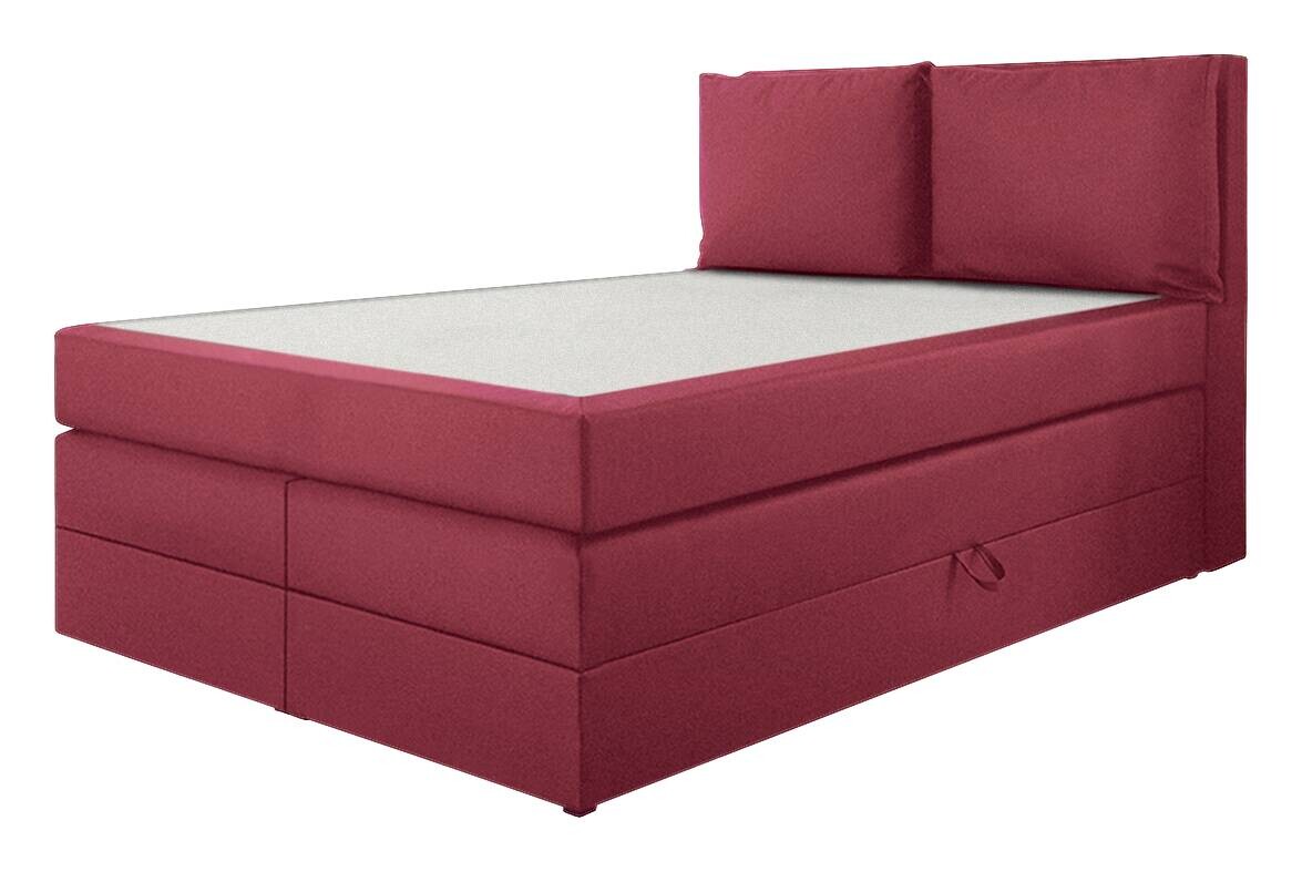 Boxspringbett Lissy burgund rot Liegefläche B/L: ca. 140x200 cm