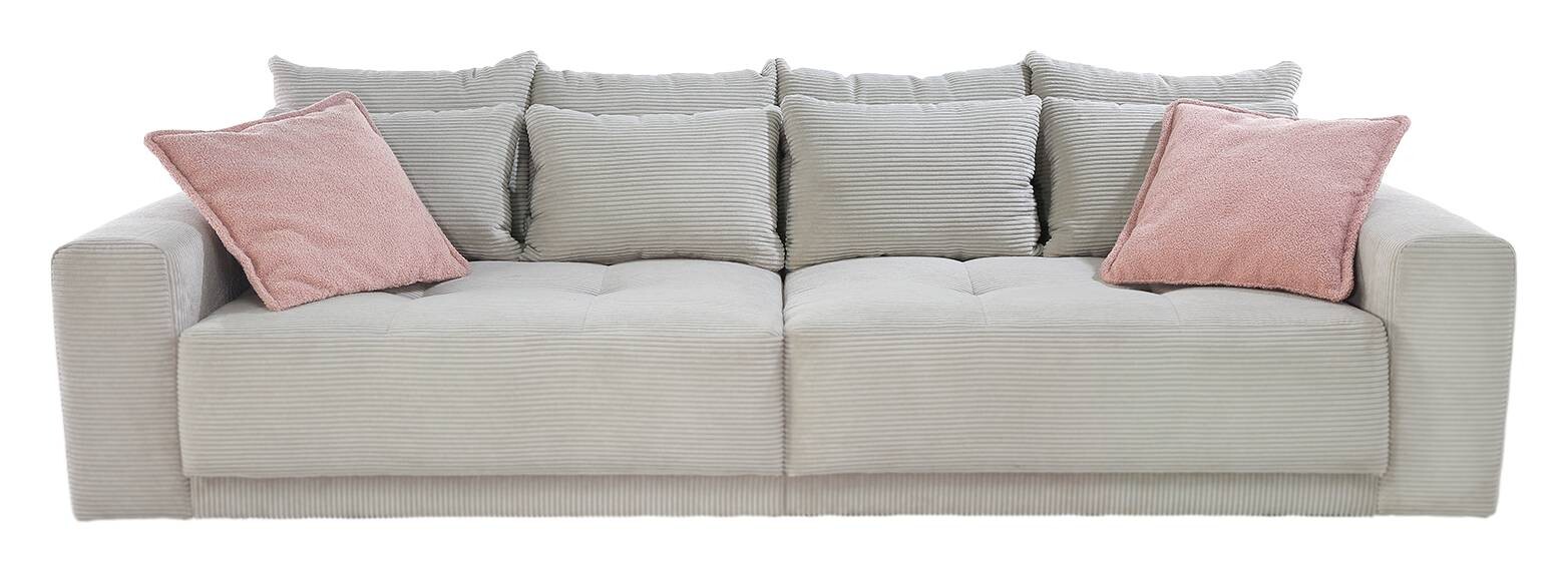 Big Sofa Greige Microfaser B/H/T: ca. 298x80x135 cm