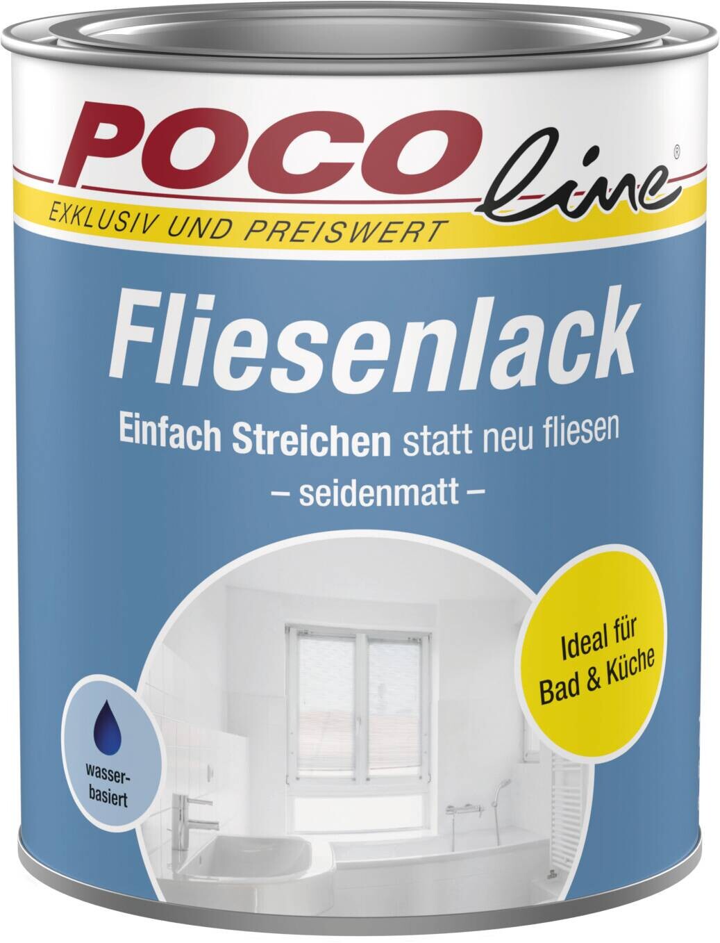 POCOline Fliesenlack weiß seidenmatt ca. 0,75 l
