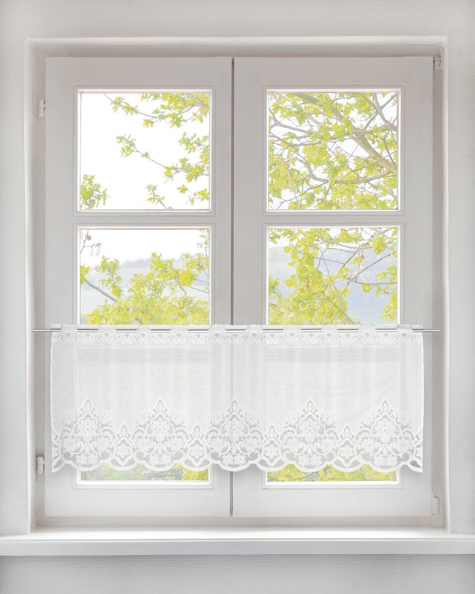 POCOline Scheibengardine Aruba weiß B/L: ca. 150x50 cm