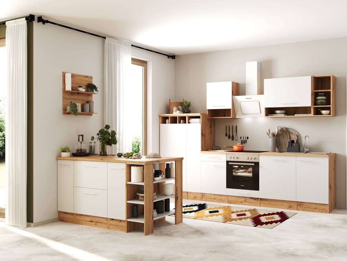 Respekta Winkelküche Hilde weiß matt B/H/T: ca. 310x205x60 cm