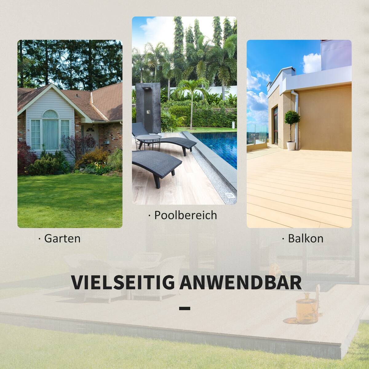 Outsunny Sitzgruppe grau Polyrattan B/H/L: ca. 60x60x72 cm