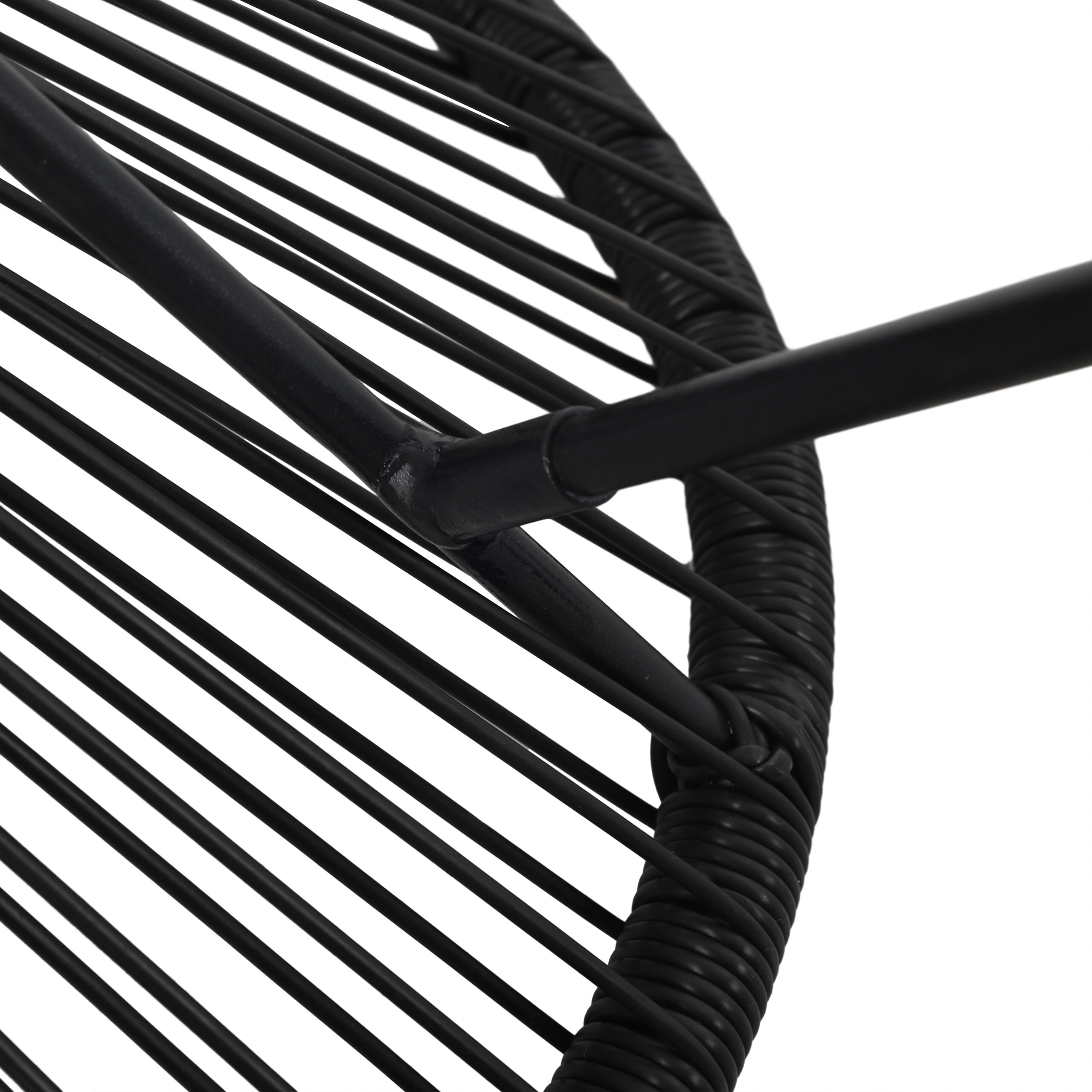 POCOline Gartenstuhl Acapulco schwarz Stahlrohr B/H/L: ca. 73x84x76 cm