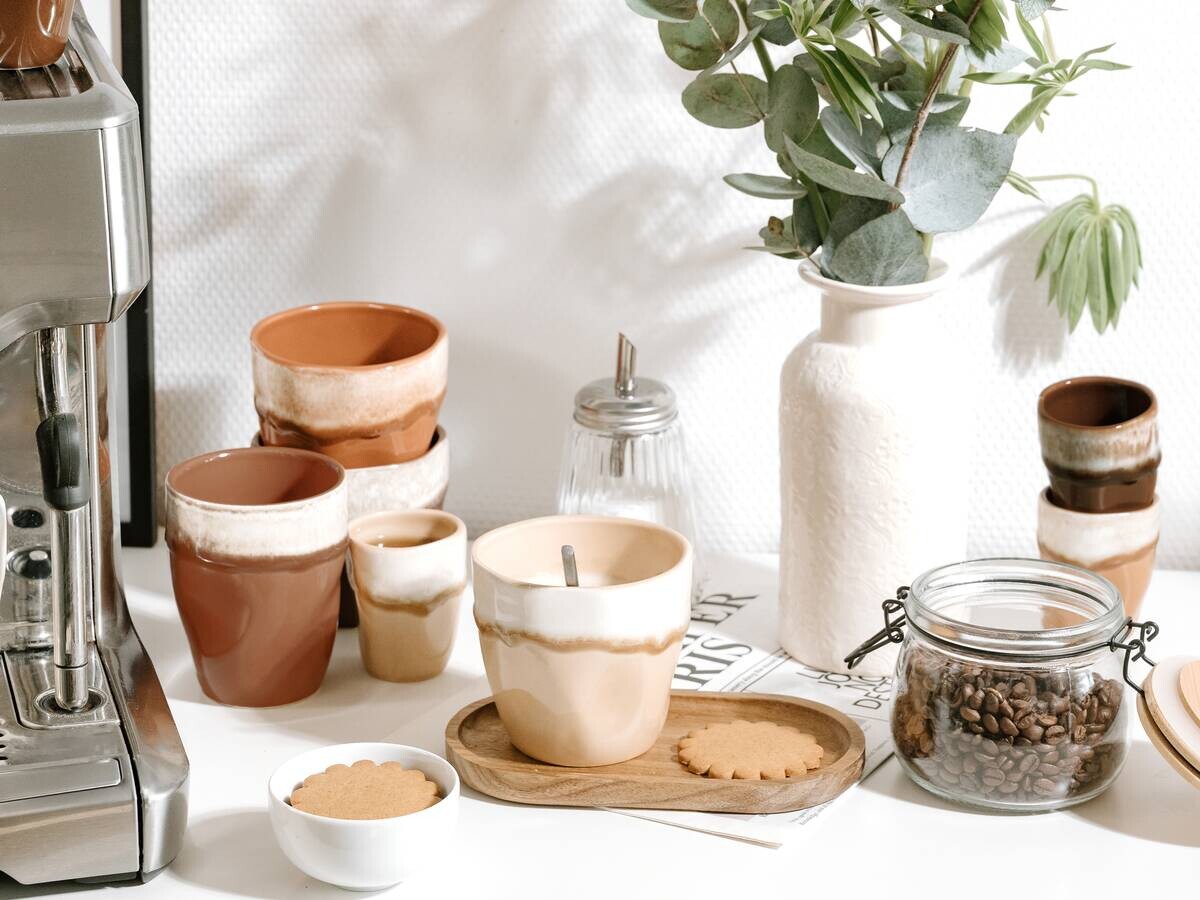 CreaTable Espressotassenset Squeezy Mocha braun Steinzeug 4 tlg.