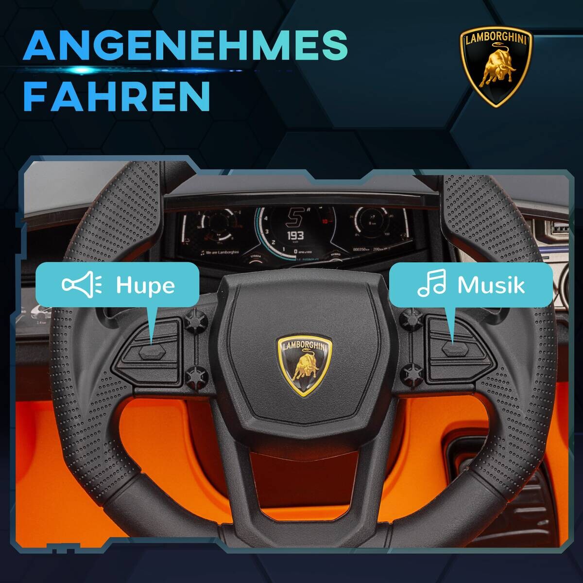 AIYAPLAY Kinder-Elektroauto orange B/H/L: ca. 60x40x105 cm