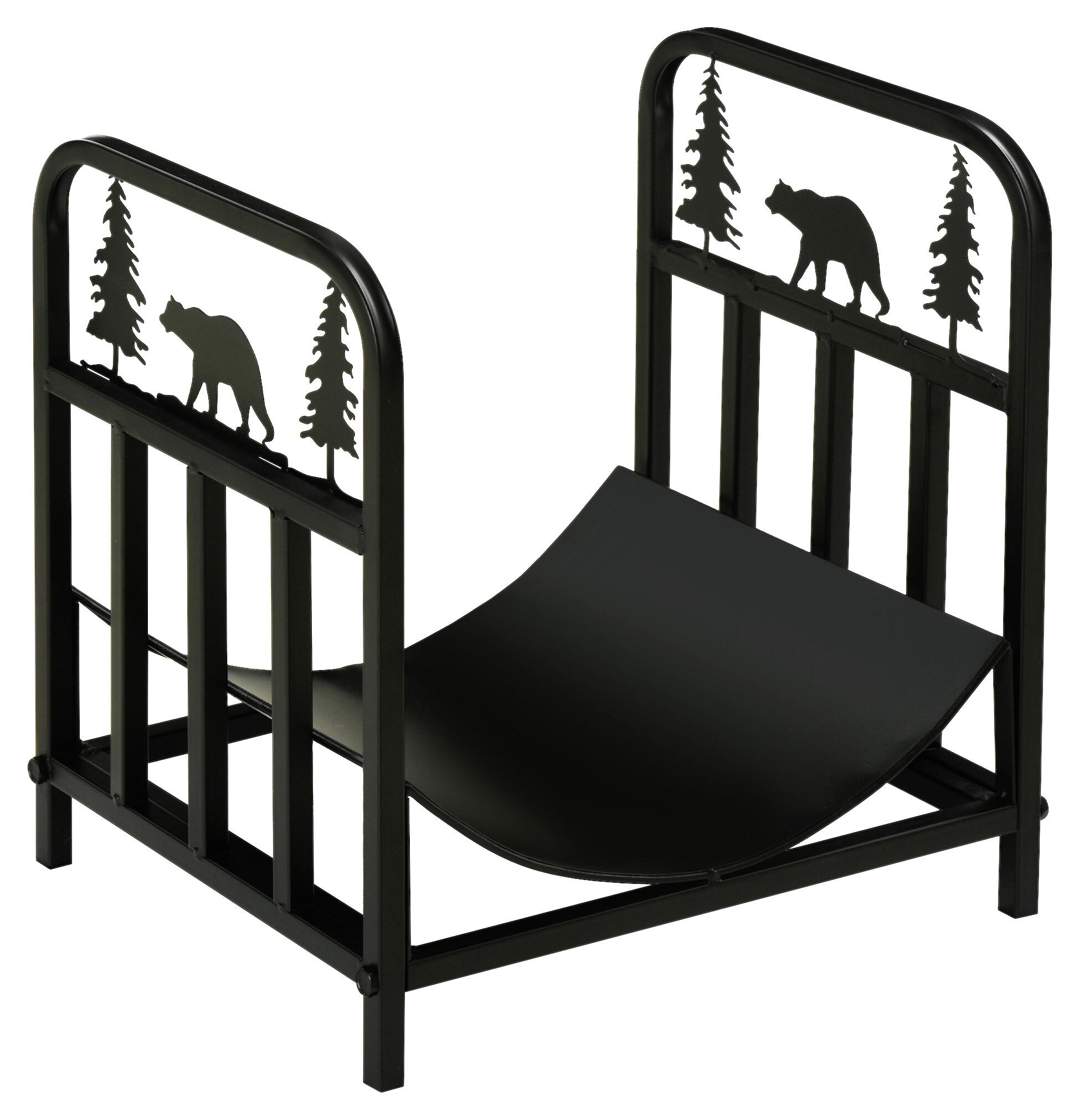 Outsunny Kaminholzregal schwarz B/H/L: ca. 33,5x43x42 cm