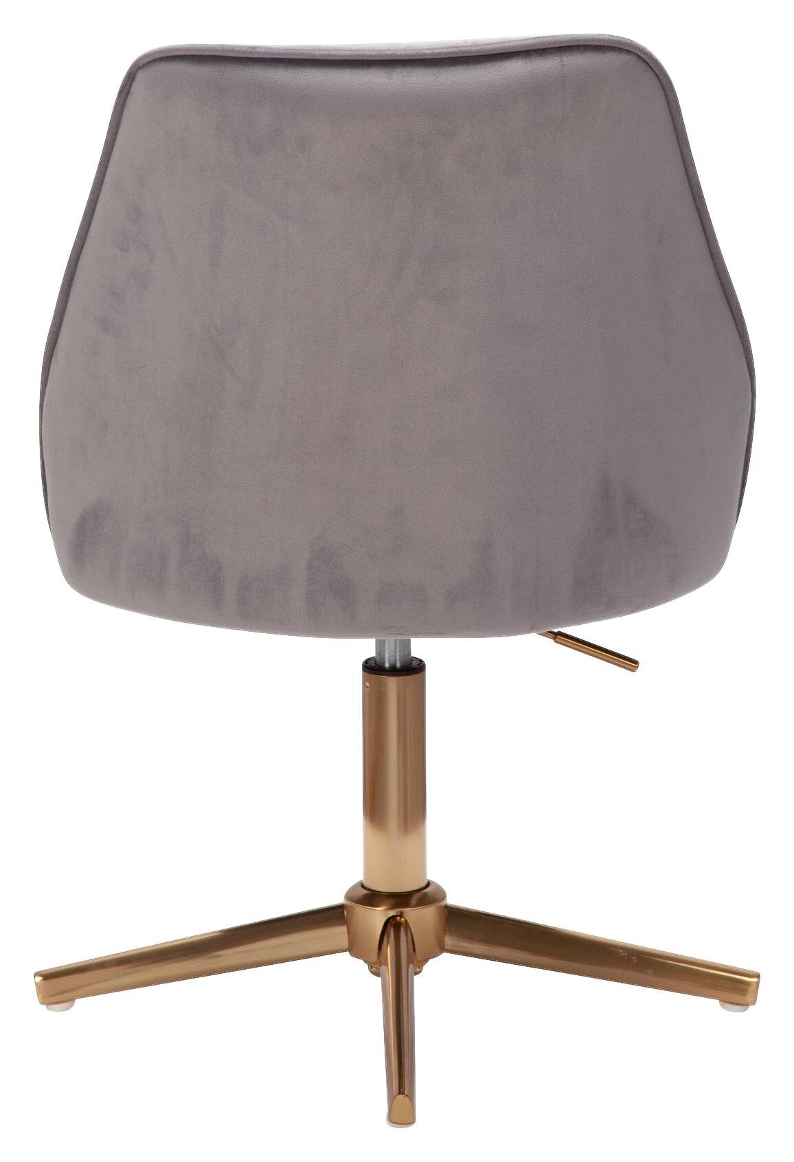 Drehstuhl grau gold Stoff Eisen