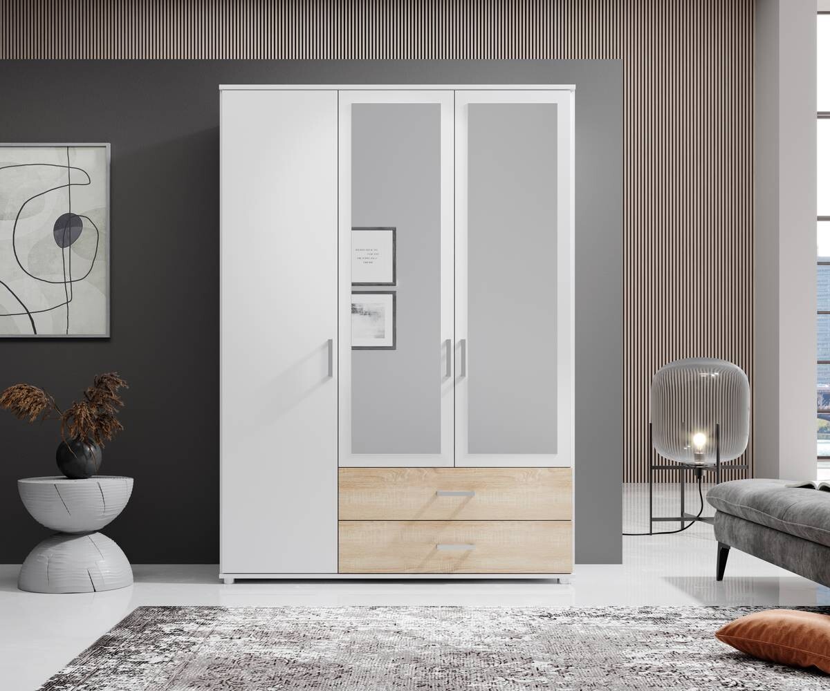 Kleiderschrank Ivar weiß B/H/T: ca. 125x190x51 cm