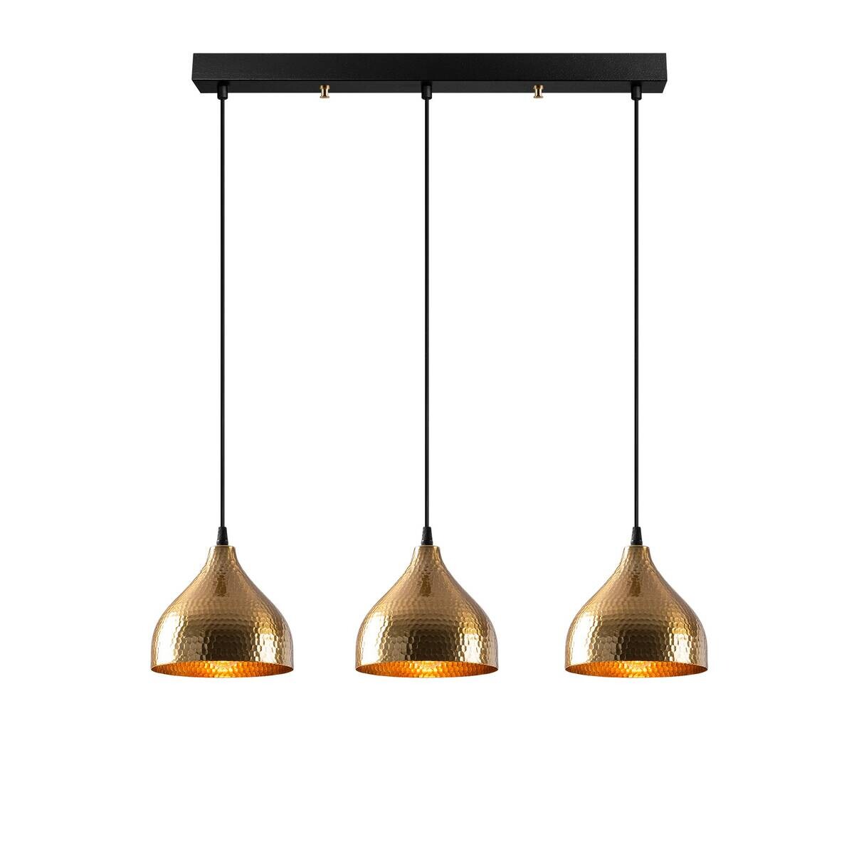 Opviq Pendelleuchte Tattoo bronze Metall B/H/T/L/D: ca. 18x114x18x68x18 cm E27 3 Brennstellen