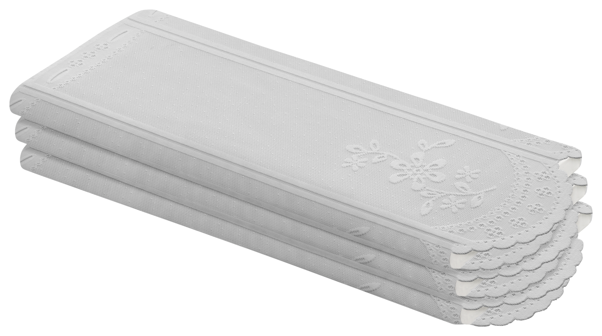 Scheibengardinen-Meterware weiß H: ca. 60 cm